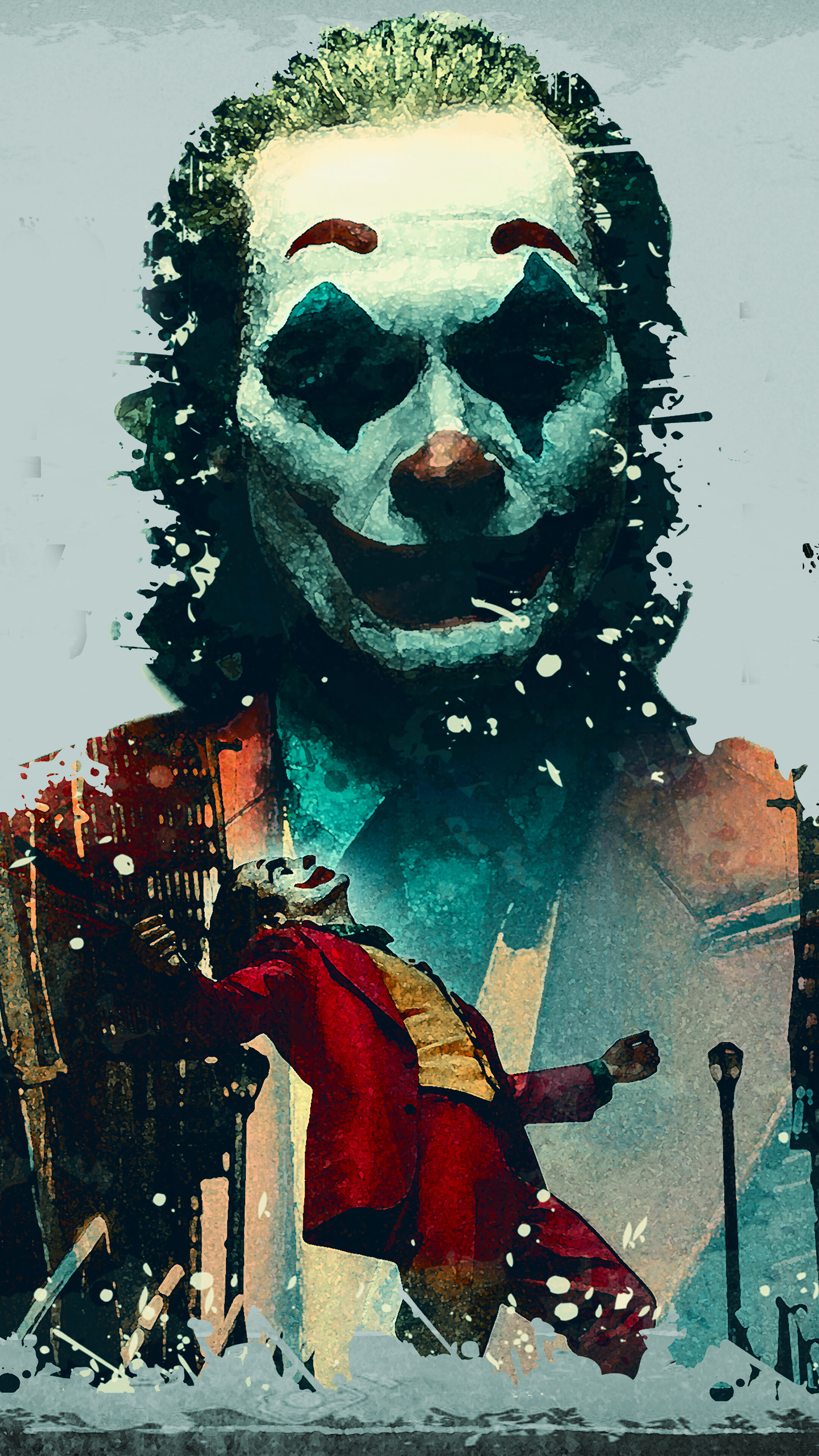 Joker from Joker (2019) starring Joaquin Phoenix HD Phone Wallpaper