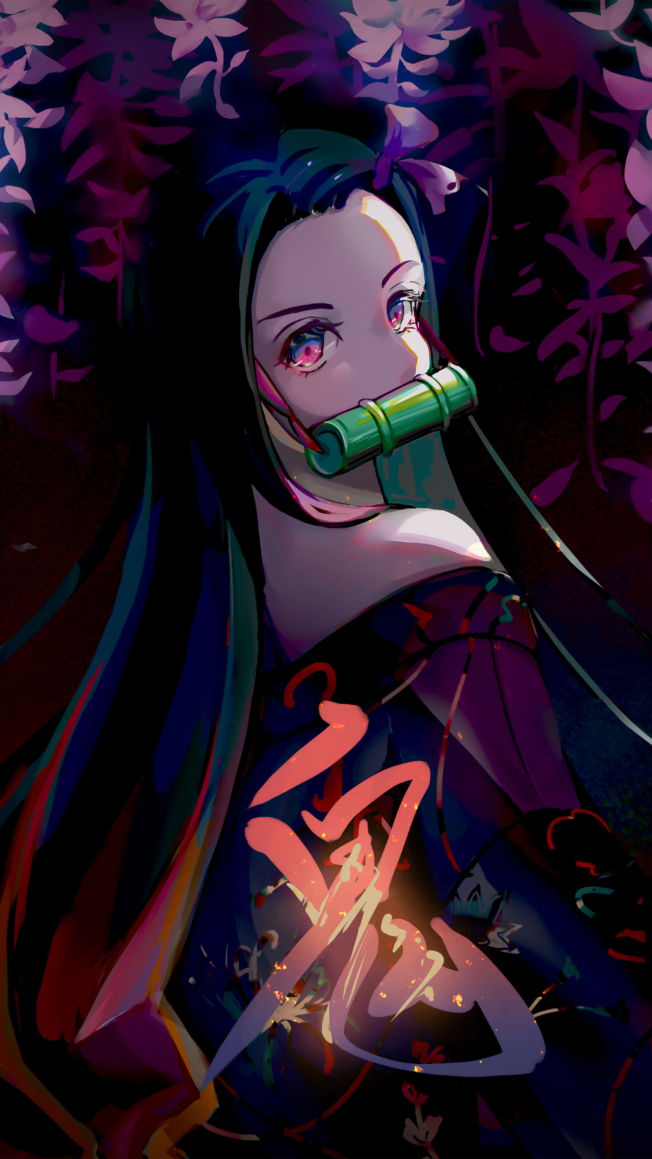 Nezuko Kamado from Kimetsu no Yaiba 4K HD Phone Wallpaper