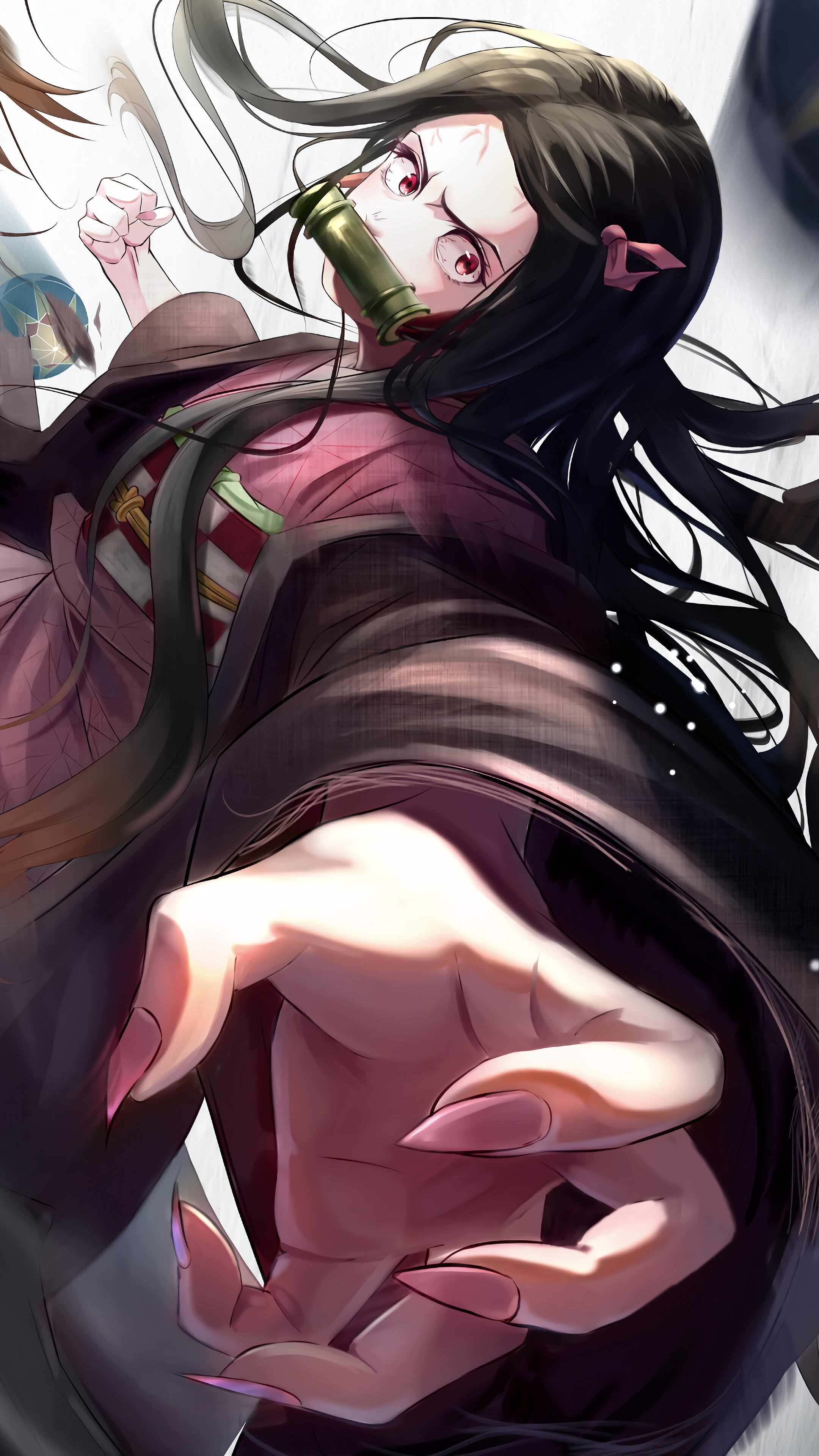 Nezuko Kamado from Kimetsu no Yaiba 4K HD Phone Wallpaper