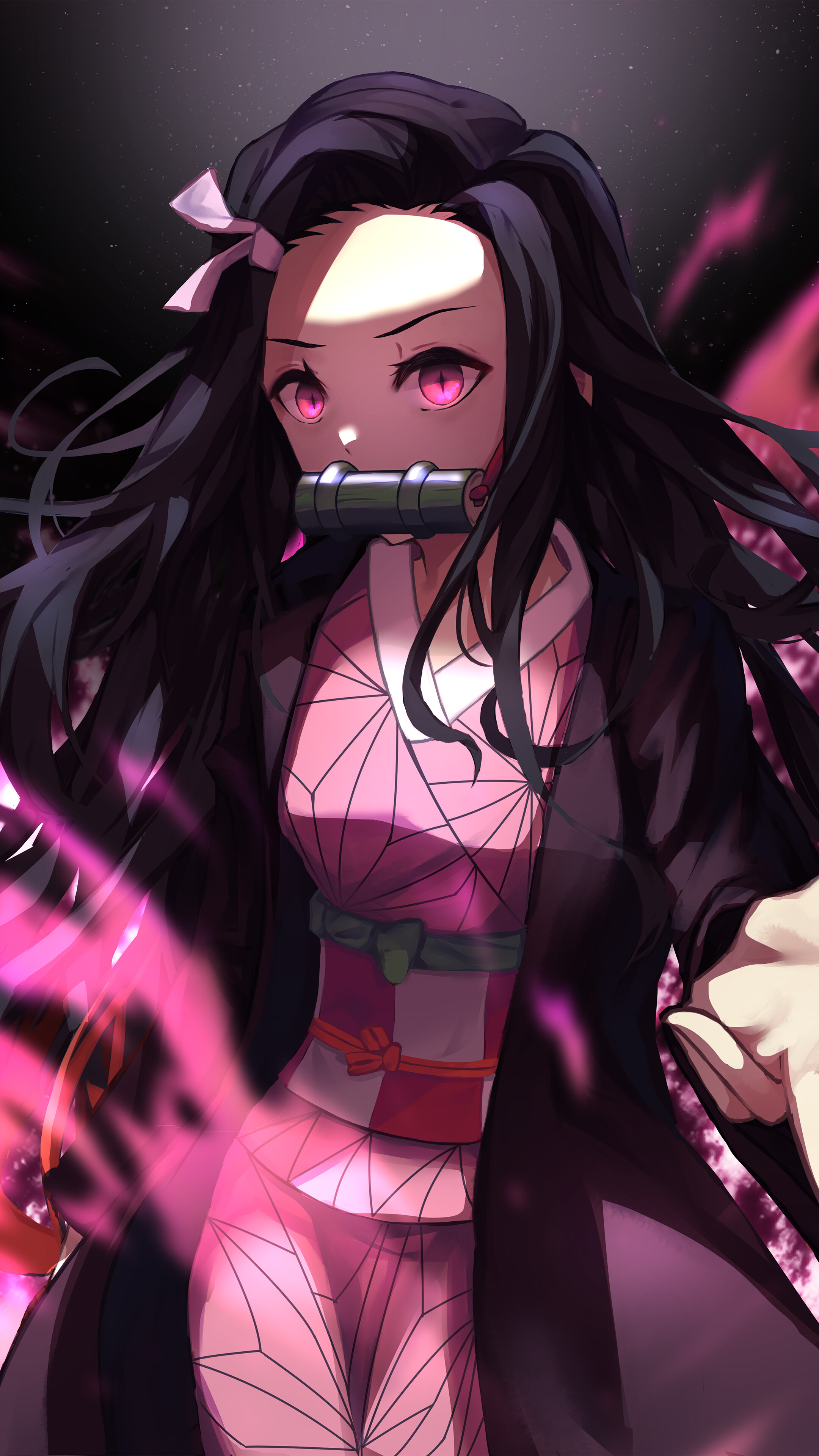 Nezuko Kamado from Kimetsu no Yaiba 4K HD Phone Wallpaper