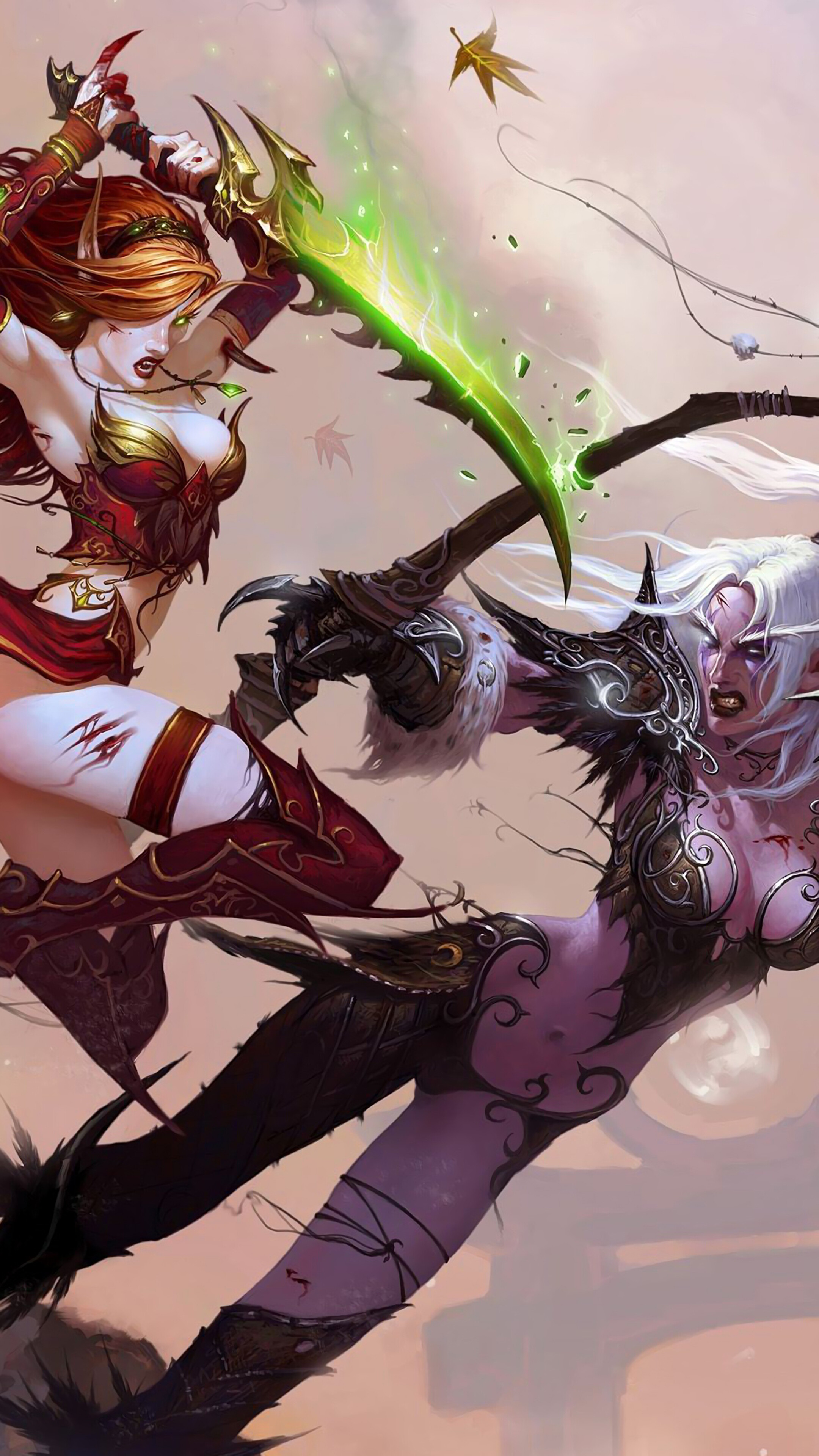 Valeera Sanguinar and Sylvanas Windrunner from WoW 4K HD Phone Wallpaper