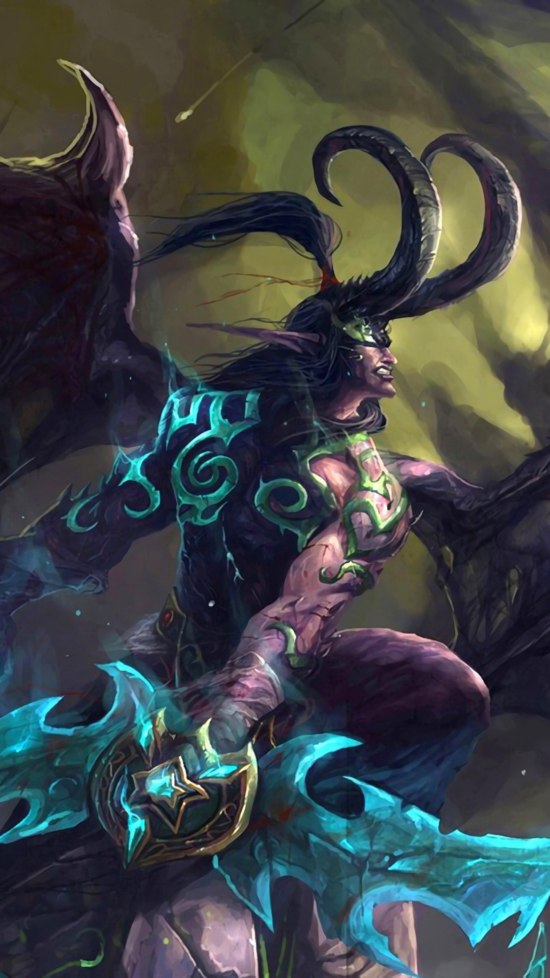 Illidan Stormrage from WoW 4K HD Phone Wallpaper