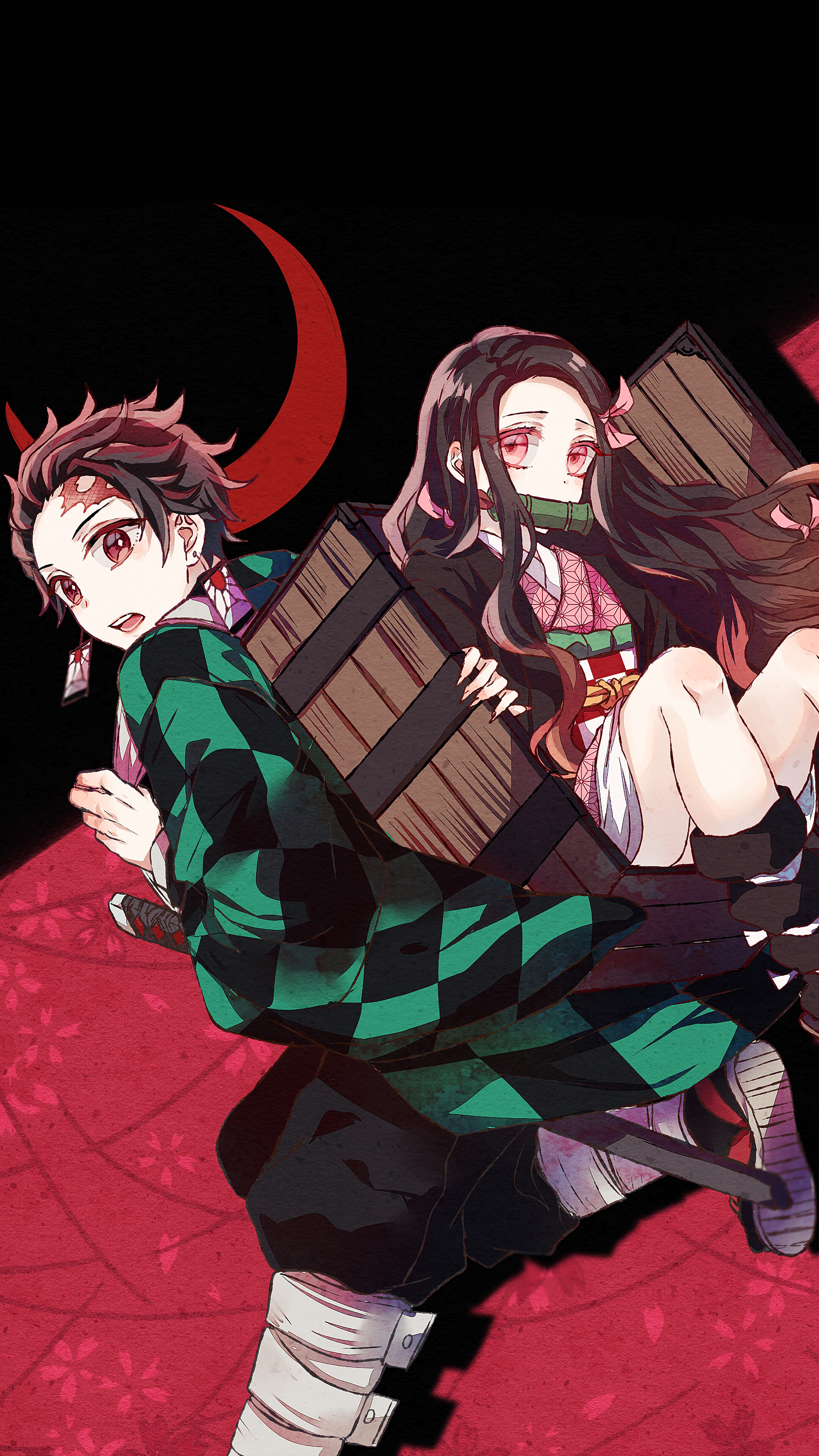 Tanjiro, Nezuko, Kimetsu no Yaiba, 4k HD Phone Wallpaper
