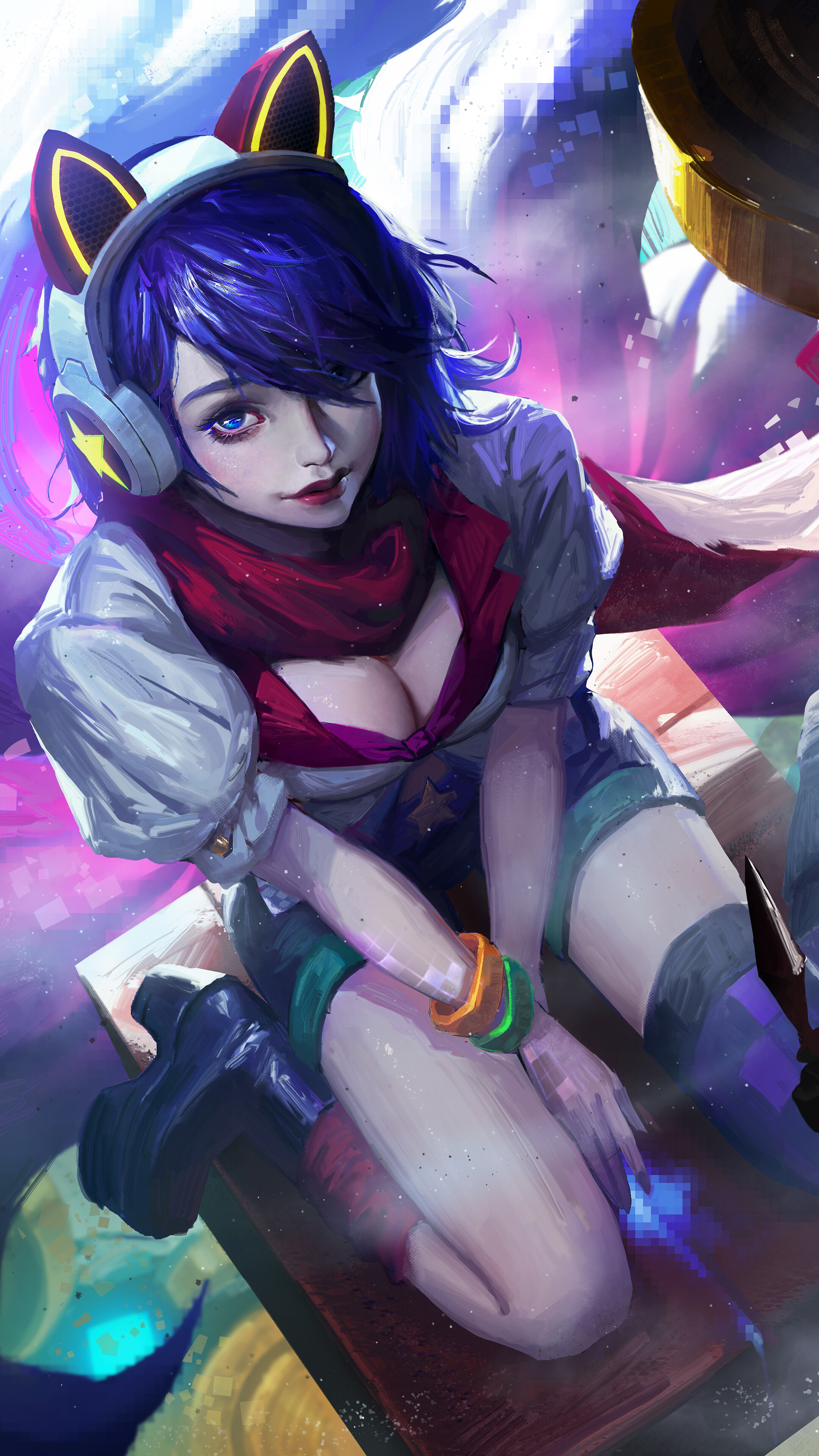 Arcade Ahri from LoL 4K HD Phone Wallpaper