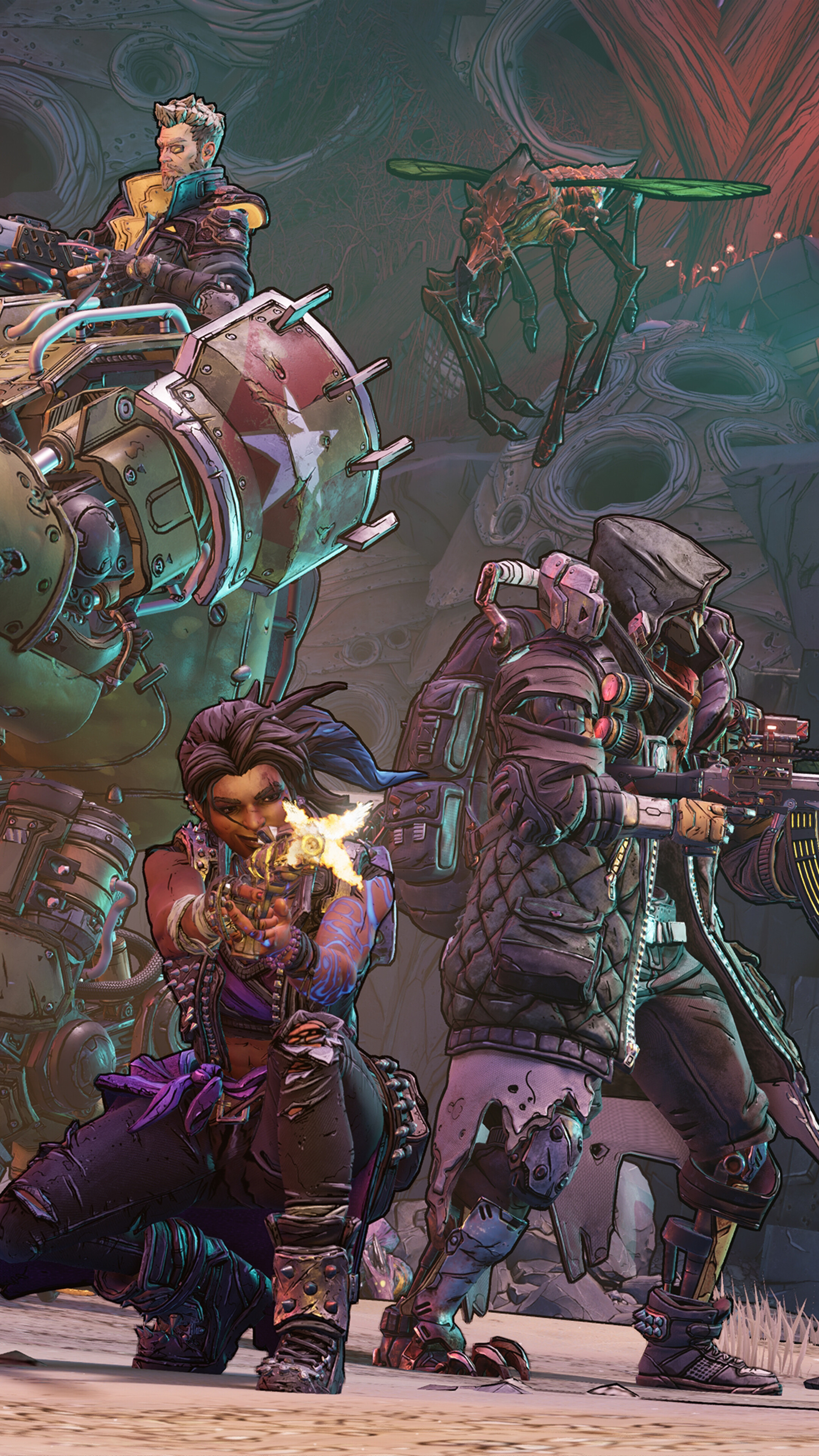 Amara, Moze, Zane, and FL4K from Borderlands 3 HD Phone Wallpaper