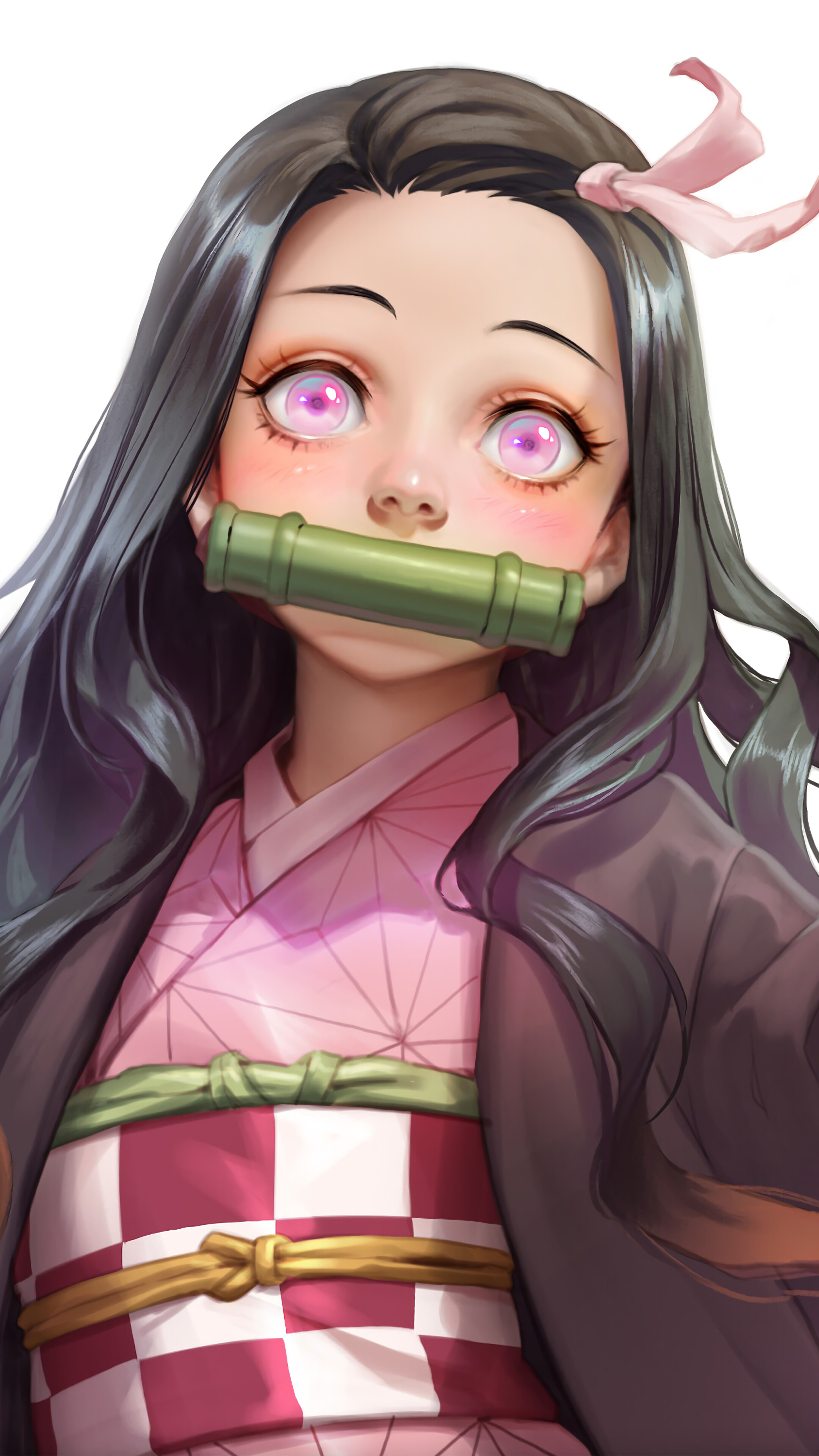 Nezuko Kamado from Kimetsu no Yaiba 4K HD Phone Wallpaper