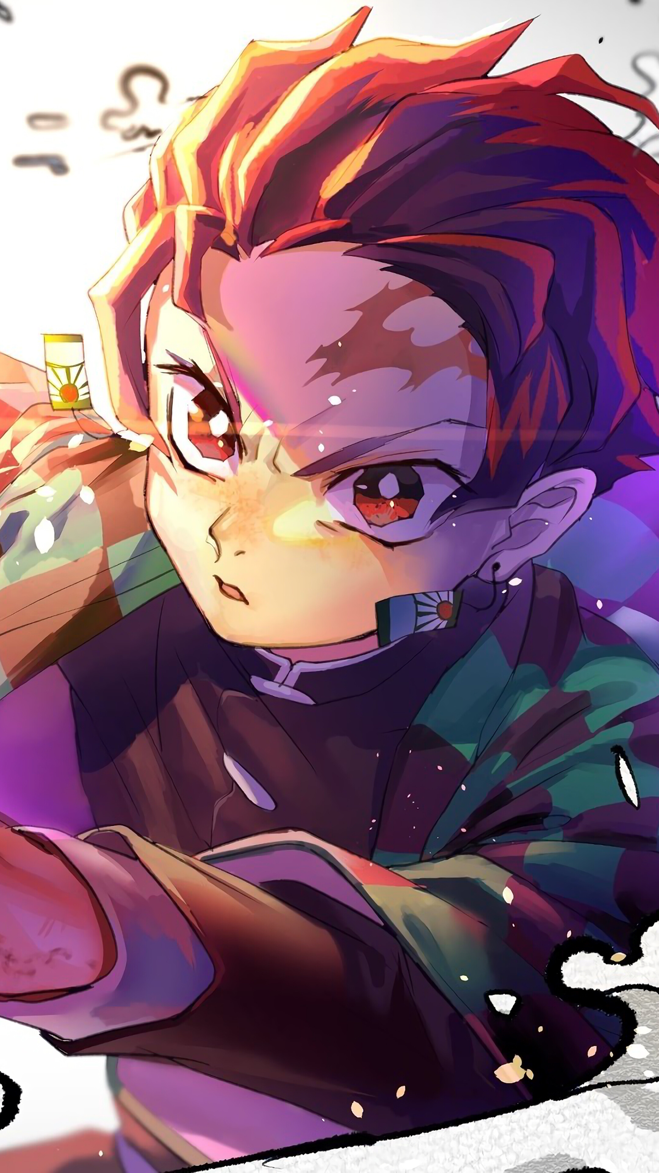 Tanjiro Kamado from Kimetsu no Yaiba 4K HD Phone Wallpaper
