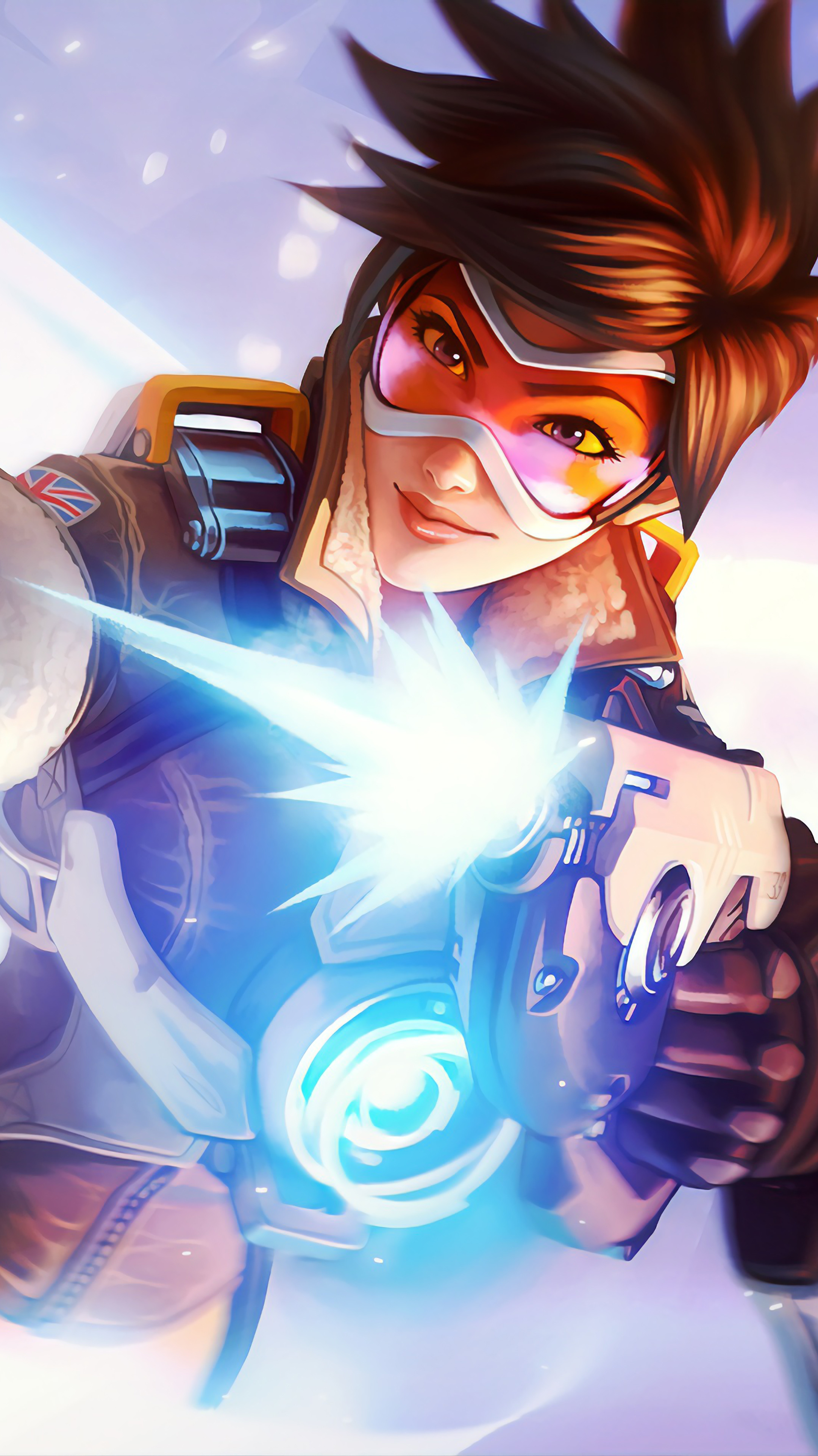 Tracer from Overwatch 4K HD Phone Wallpaper