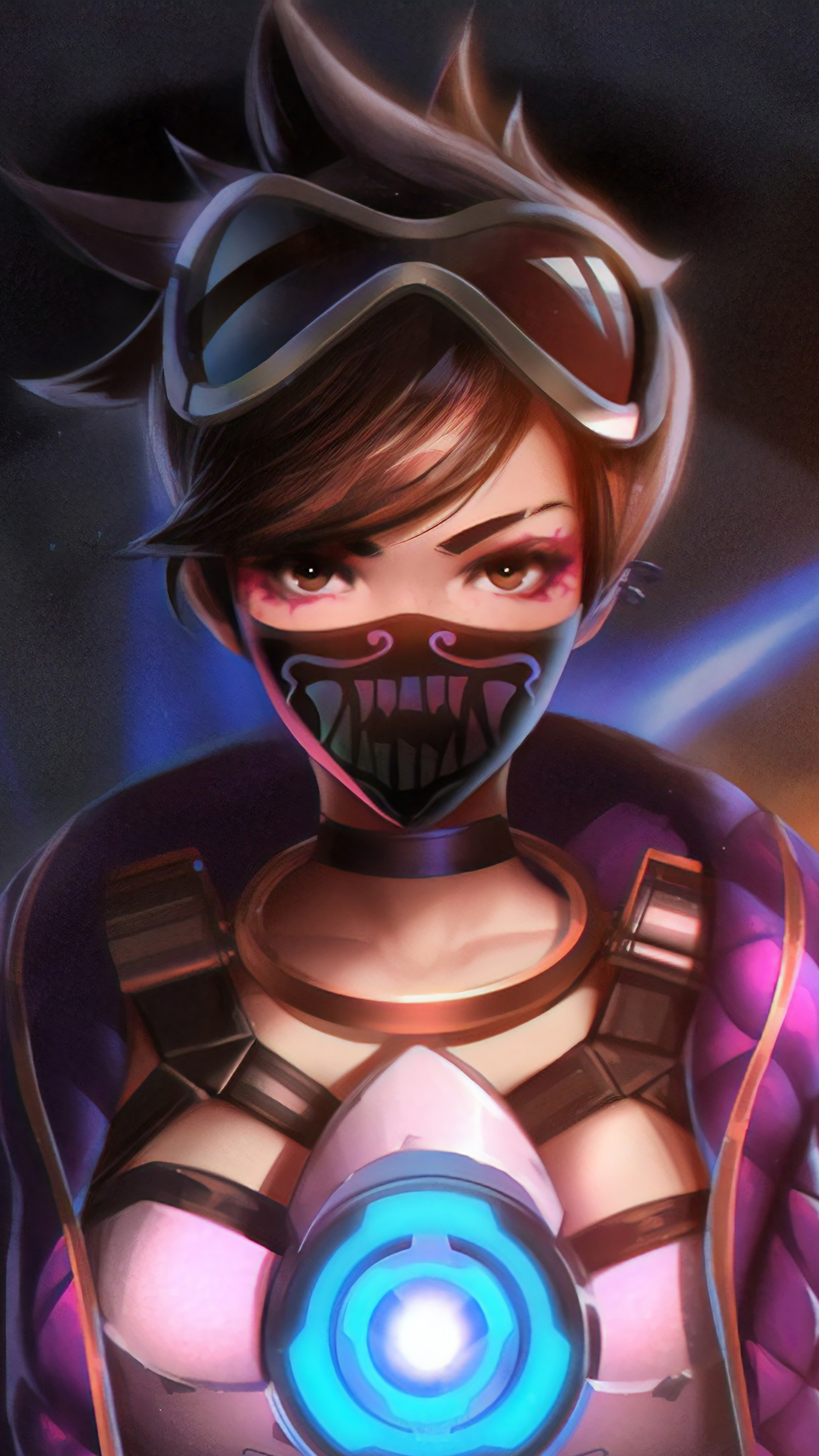 Tracer from Overwatch K/DA 4K HD Phone Wallpaper