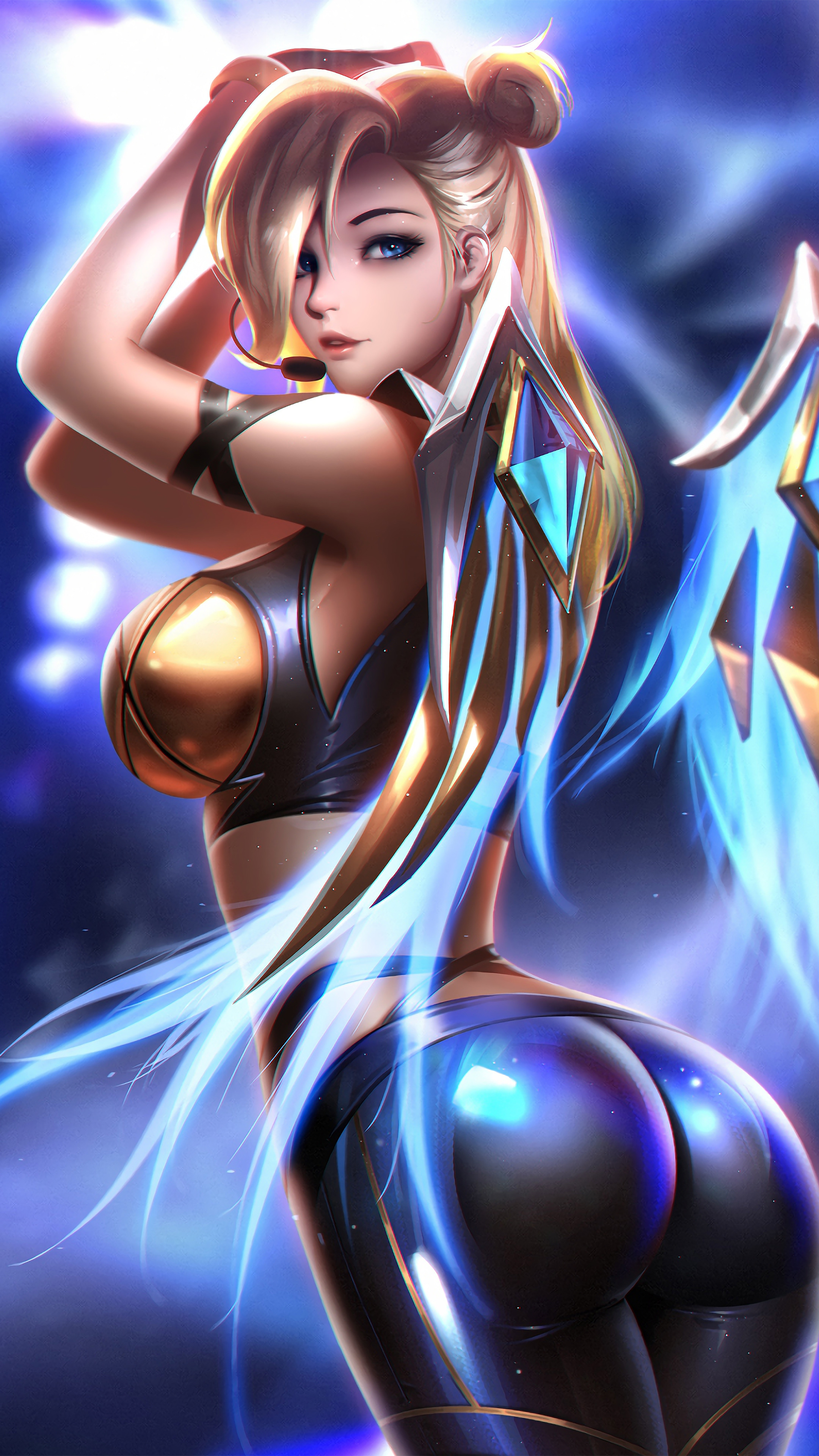 K/DA Mercy from Overwatch 4K HD Phone Wallpaper