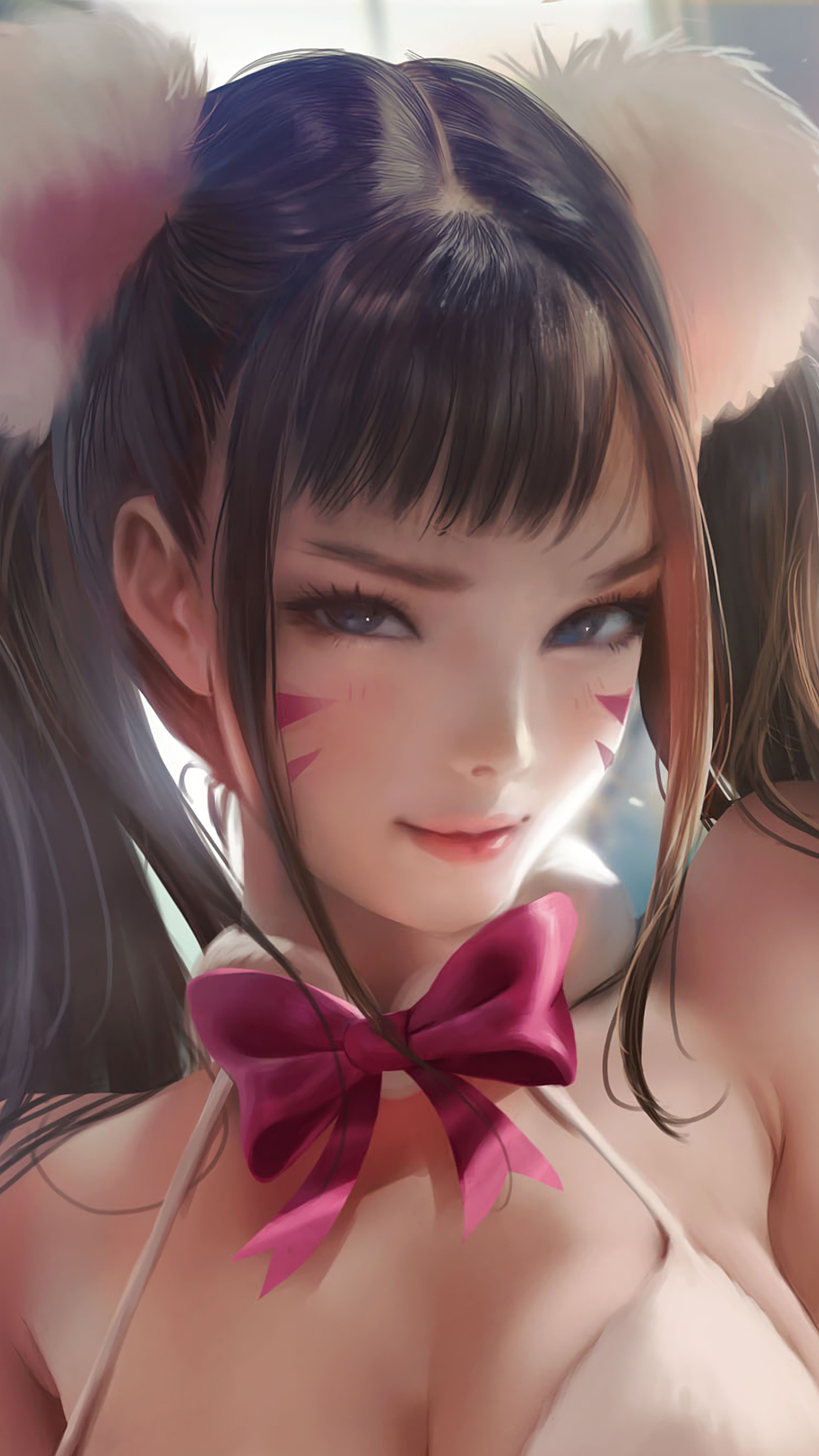D.Va from Overwatch in 4K HD Phone Wallpaper