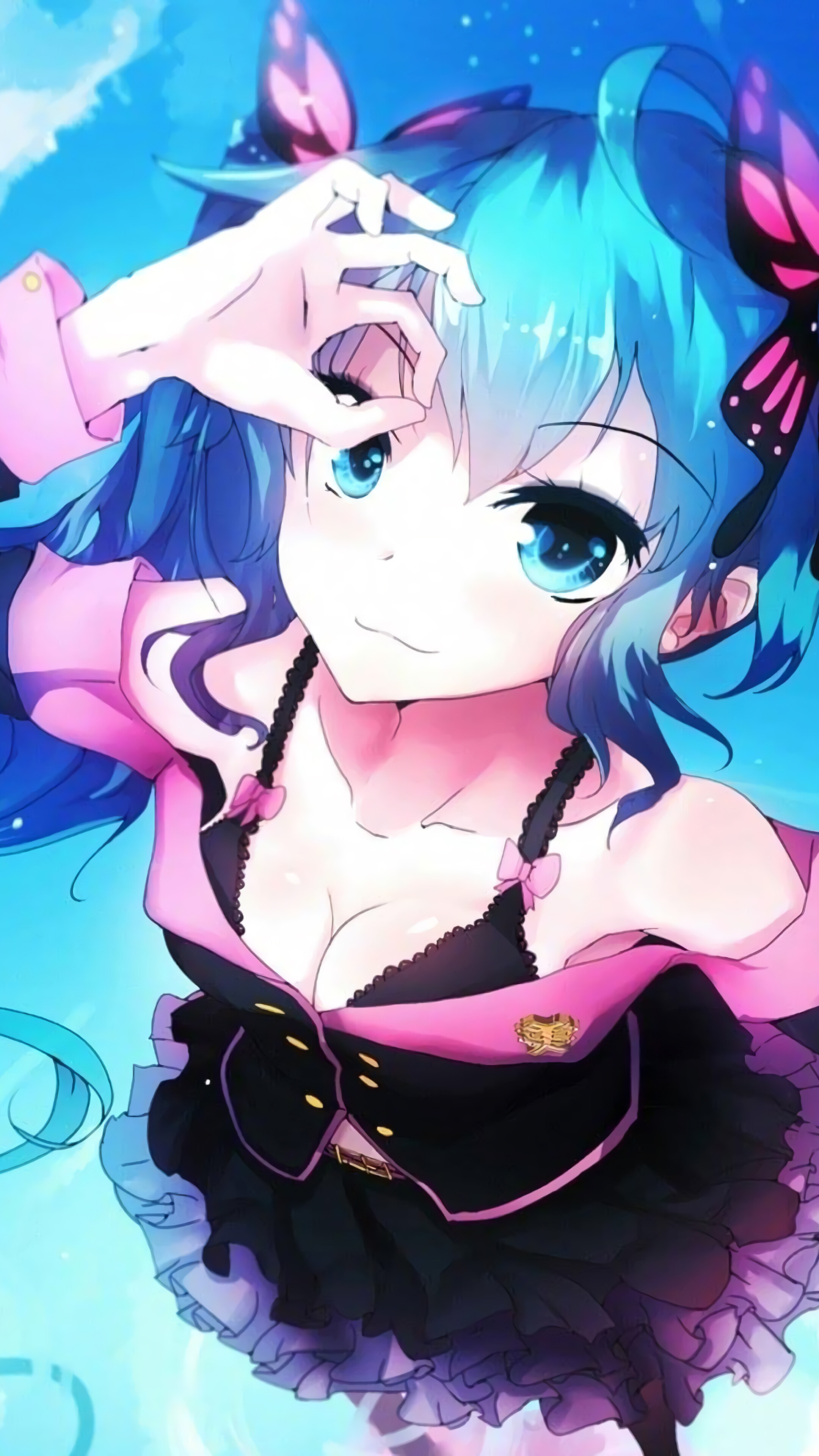 Hatsune Miku from Vocaloid in 4K HD Phone Wallpaper