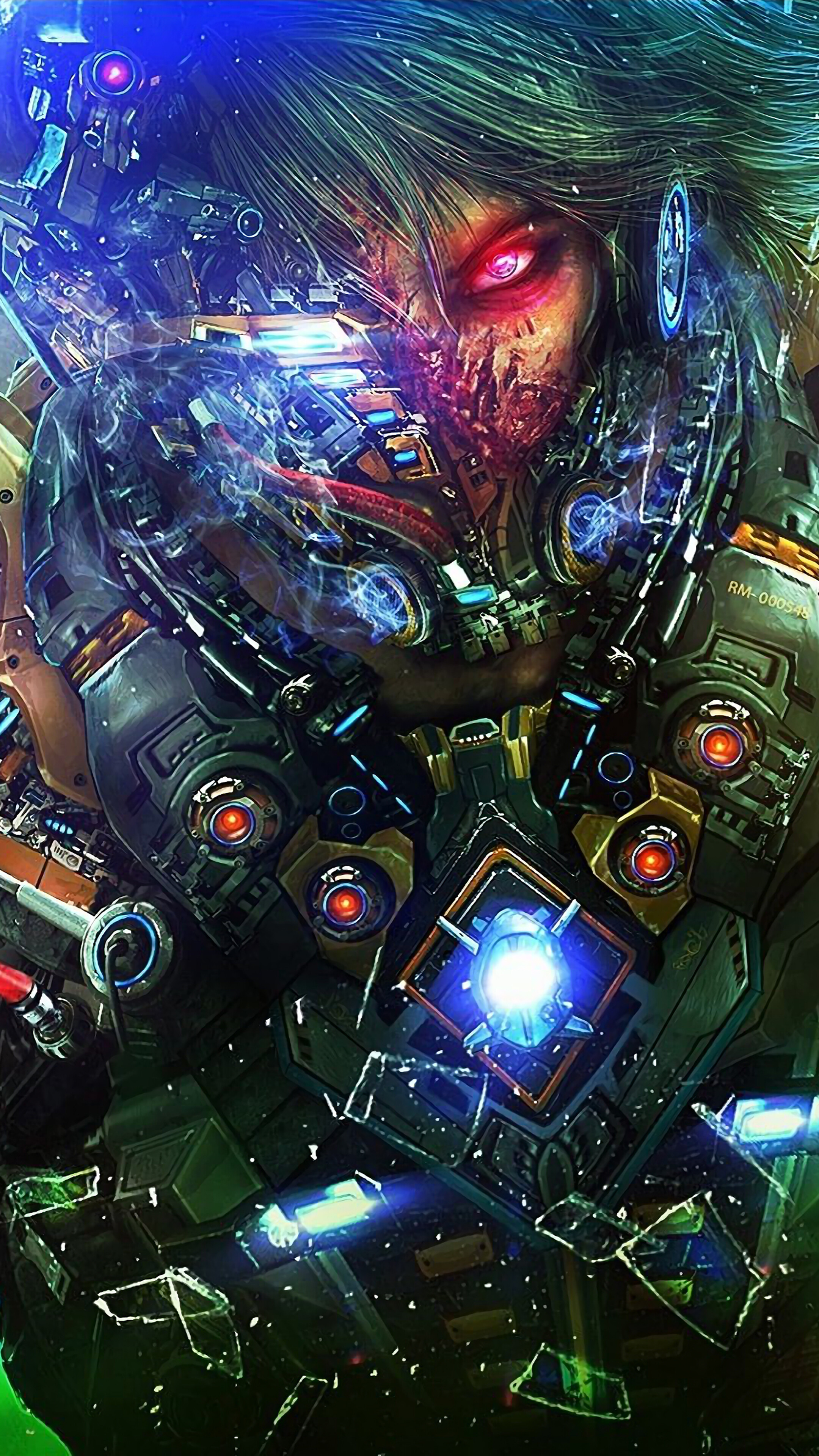 Sci-Fi Soldier with Cybernetic Armor 4K HD Phone Wallpaper