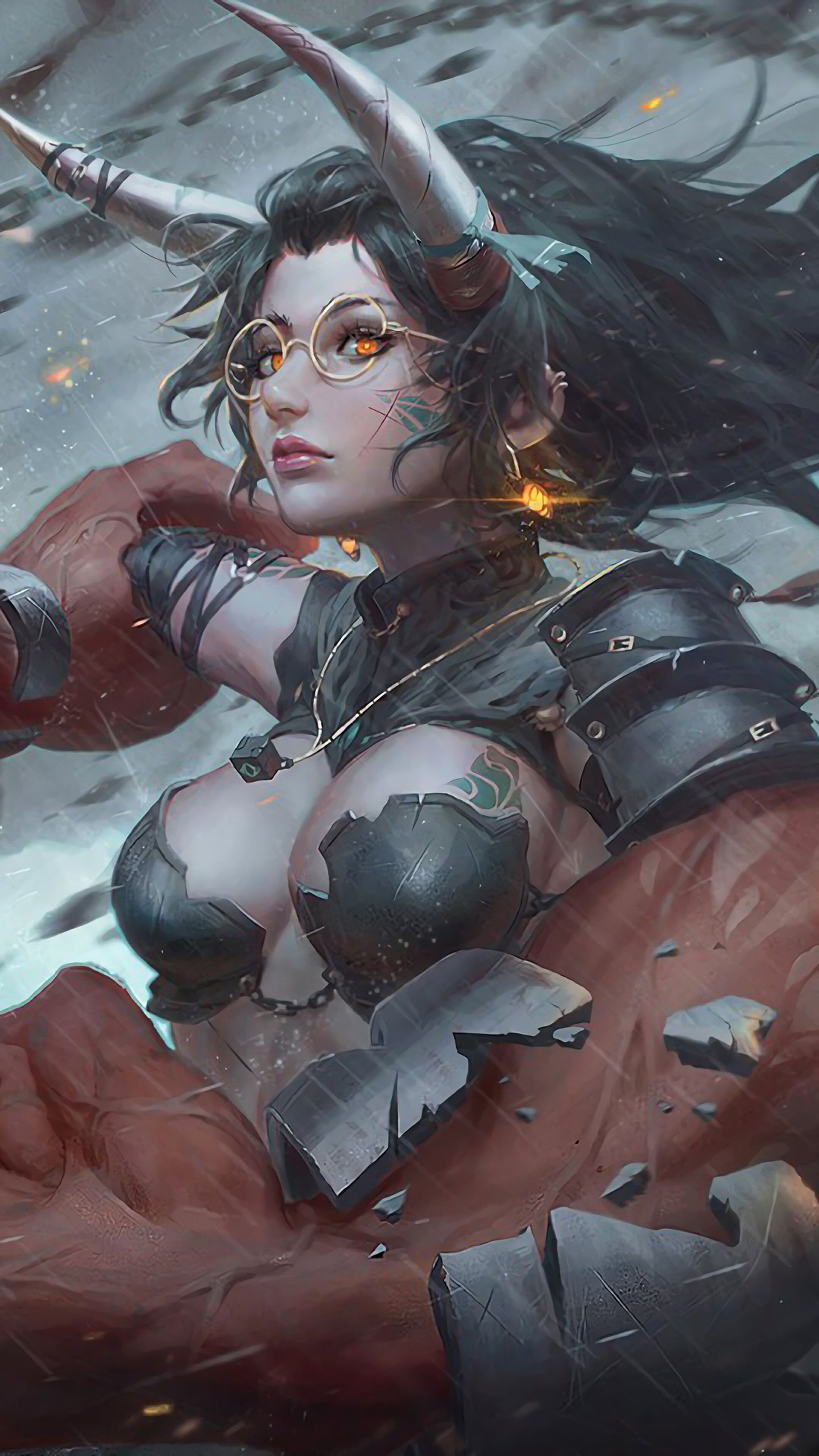 Fantasy Girl Warrior 4K HD Phone Wallpaper