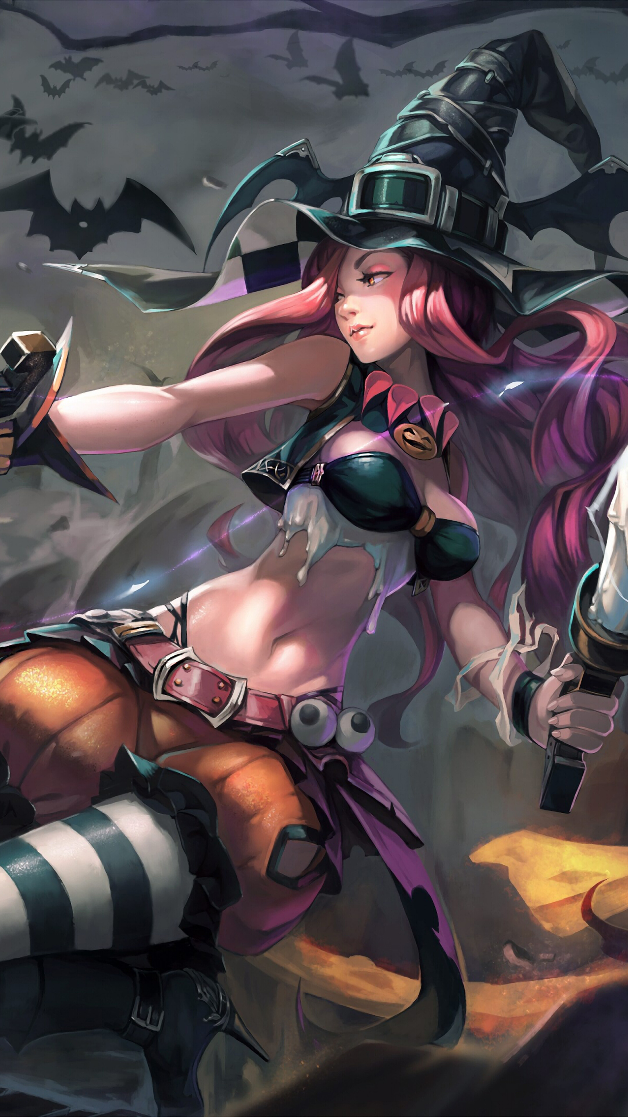 Miss Fortune from League of Legends Halloween skin HD Phone Wallpaper