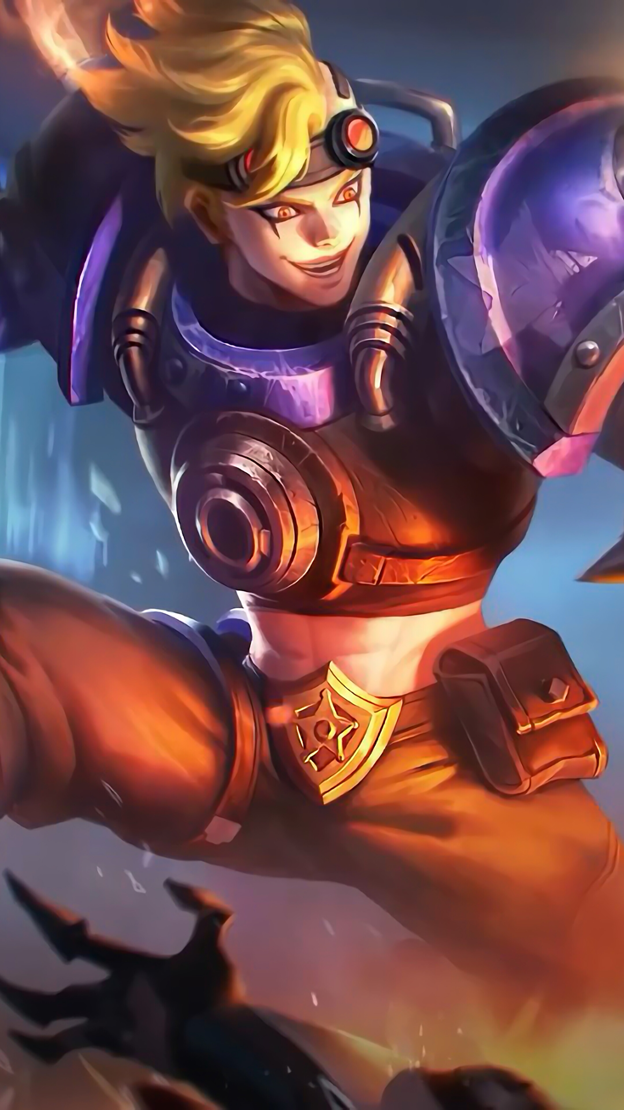 X.Borg Blue Storm from Mobile Legends 4K HD Phone Wallpaper