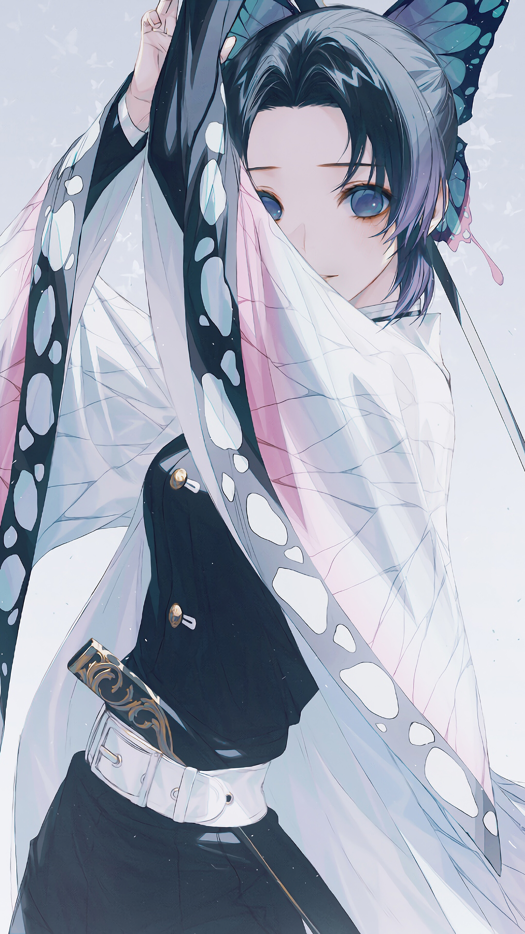 Shinobu Kocho from Kimetsu no Yaiba 4K HD Phone Wallpaper