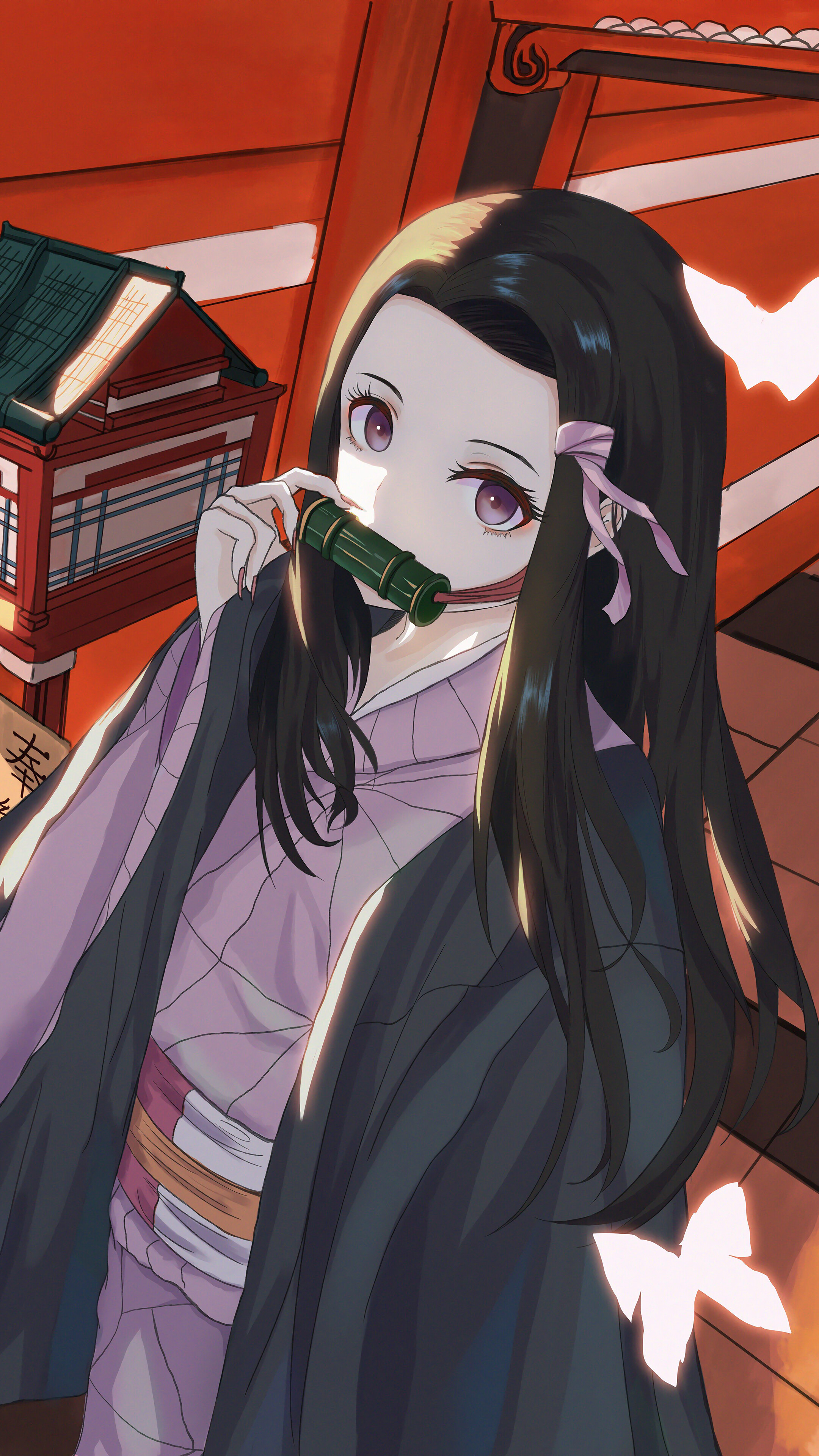 Nezuko Kamado from Kimetsu no Yaiba 4K HD Phone Wallpaper