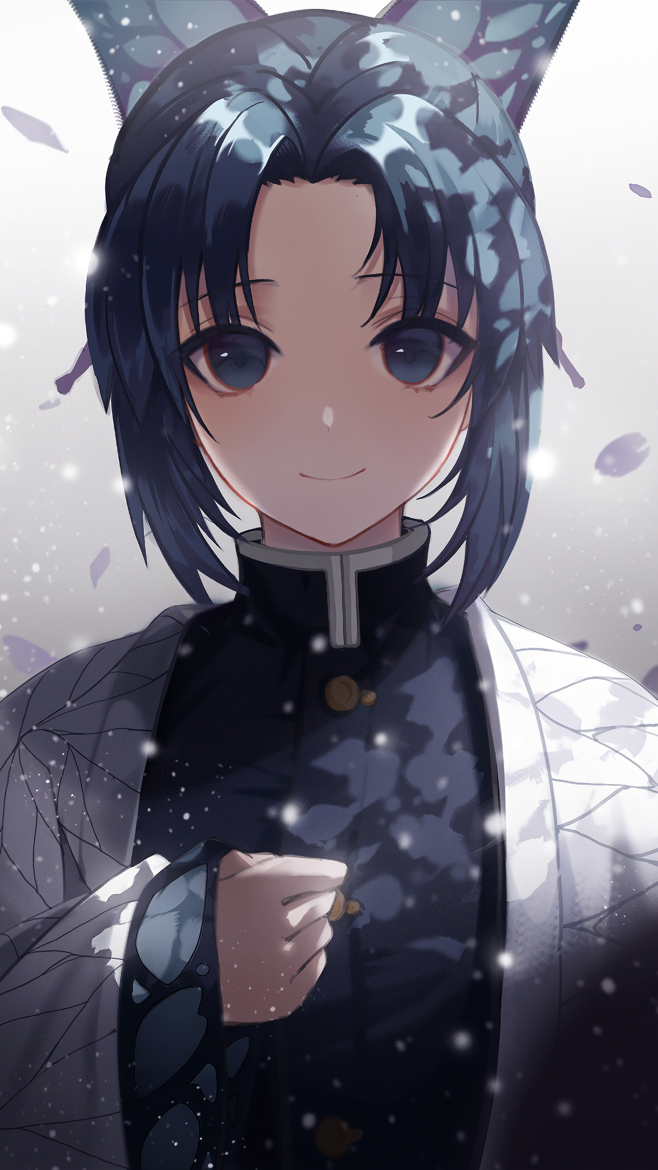 Shinobu Kocho from Kimetsu no Yaiba 4K HD Phone Wallpaper