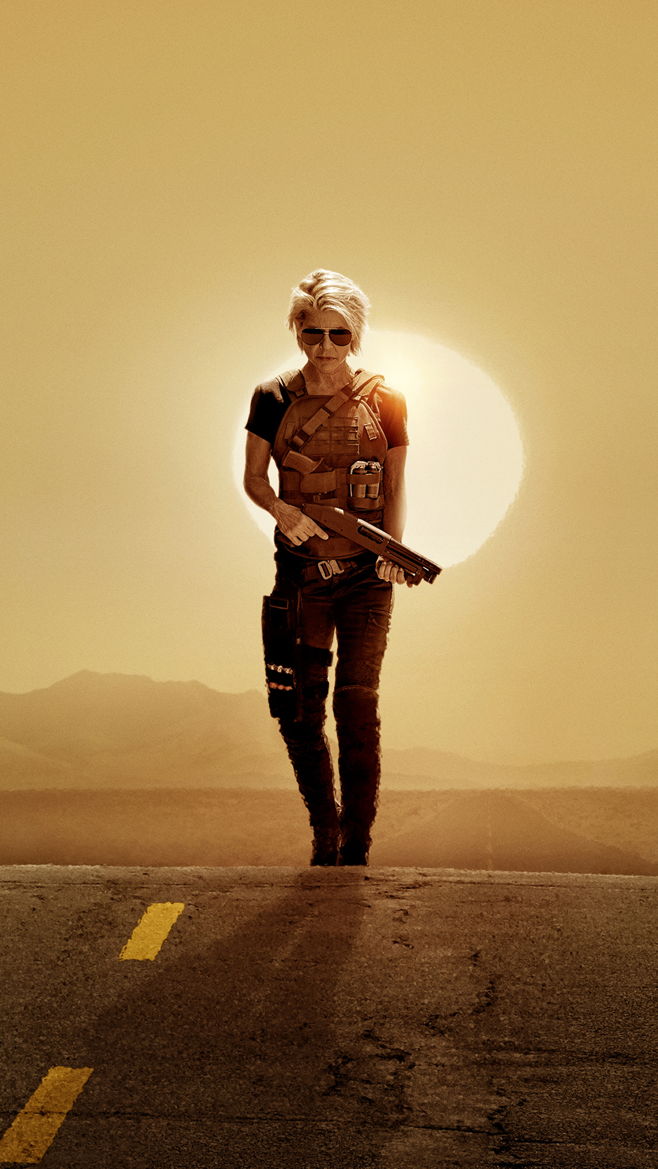 Terminator Dark Fate Sarah Connor 4k HD Phone Wallpaper Rare Gallery