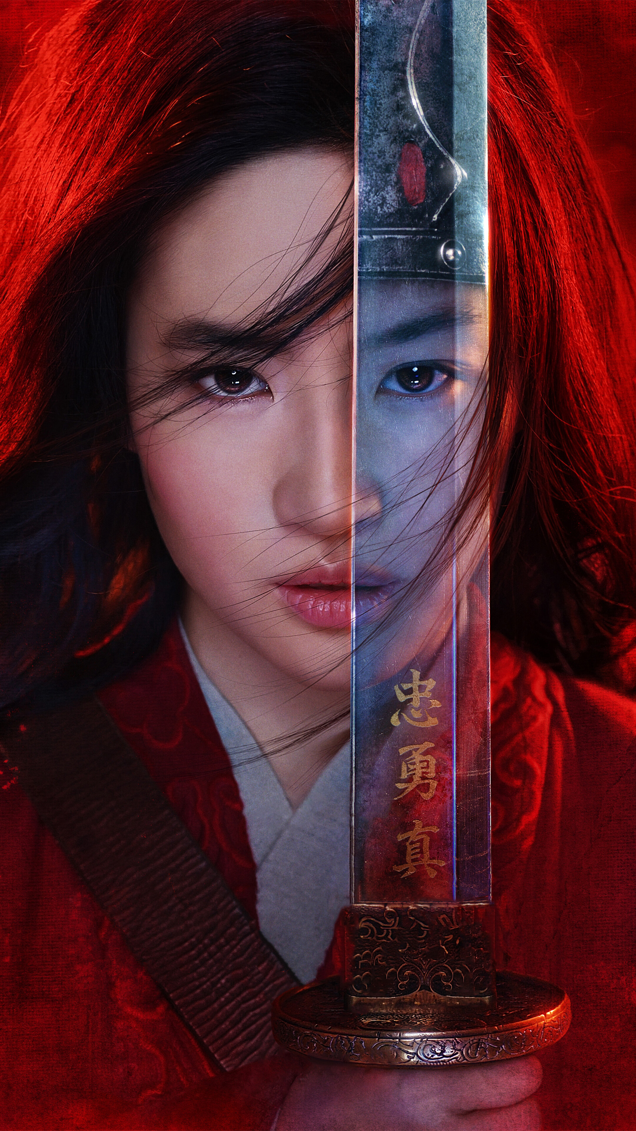 Mulan, Live Action, Liu Yifei, Sword, 4k HD Phone Wallpaper