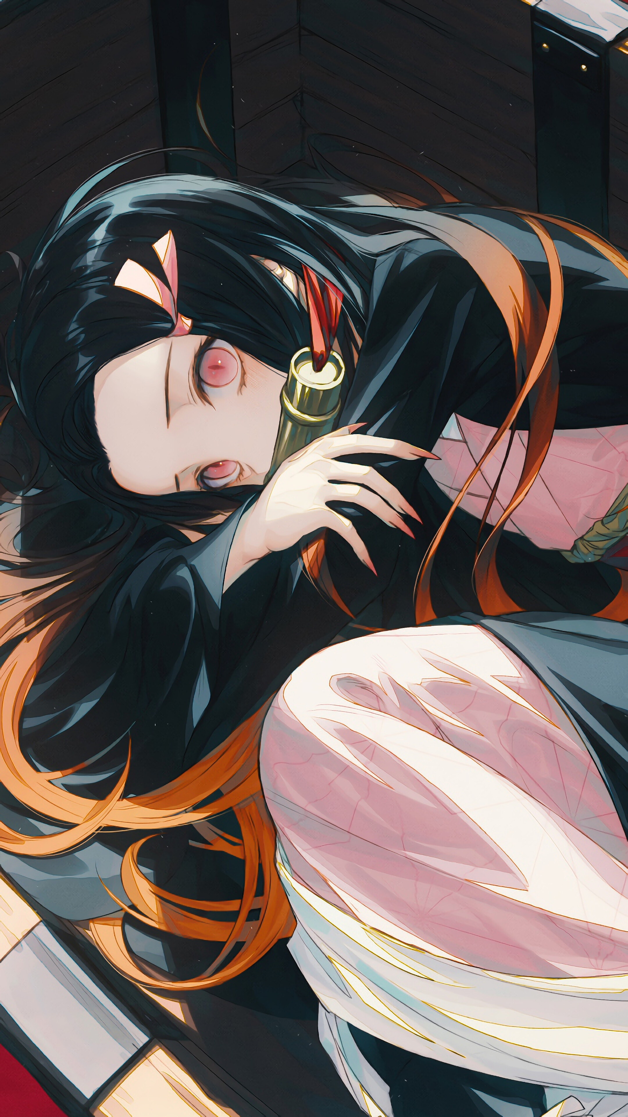 Nezuko Kamado from Kimetsu no Yaiba 4K HD Phone Wallpaper