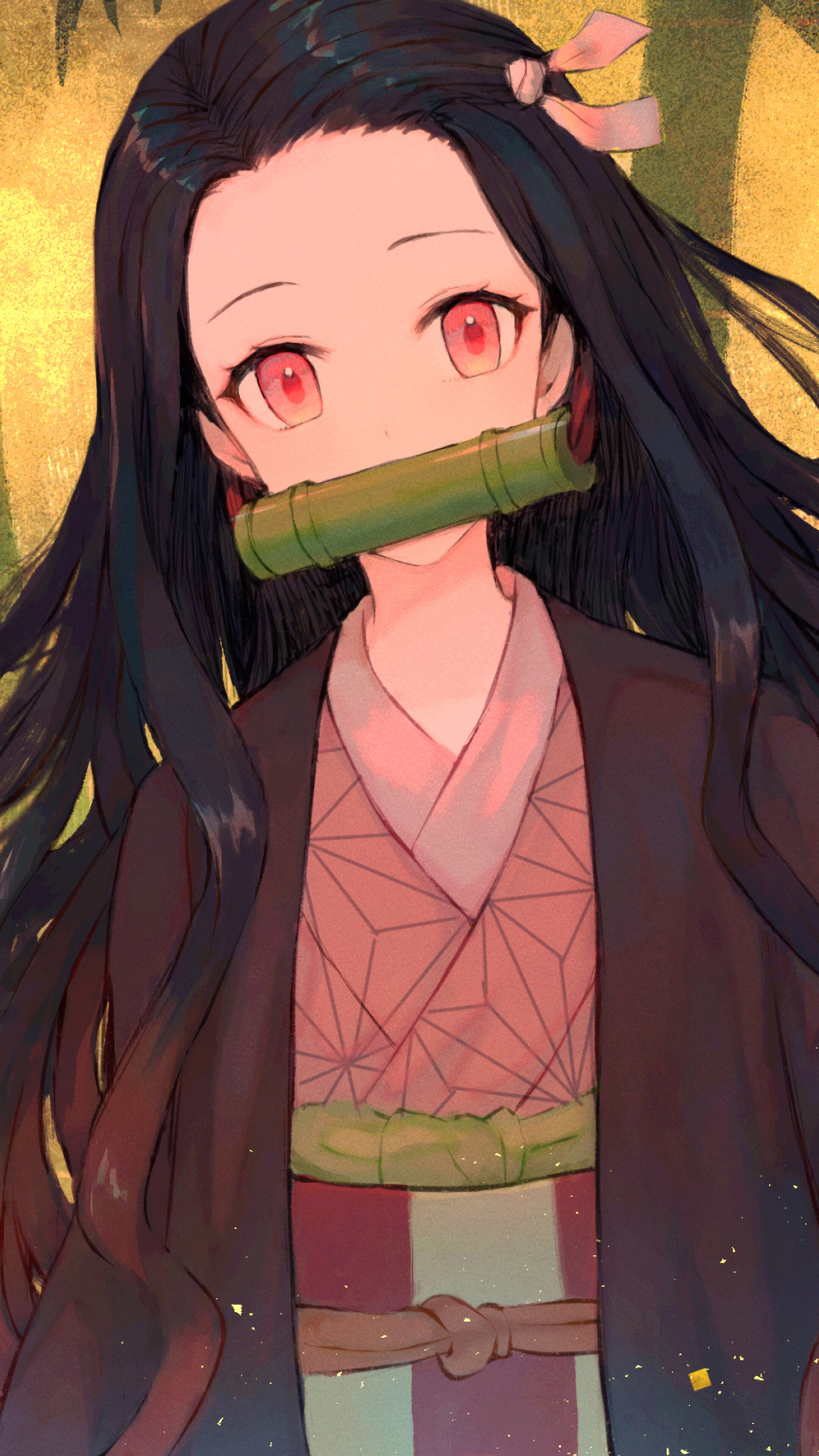 Nezuko Kamado from Kimetsu no Yaiba 4K HD Phone Wallpaper