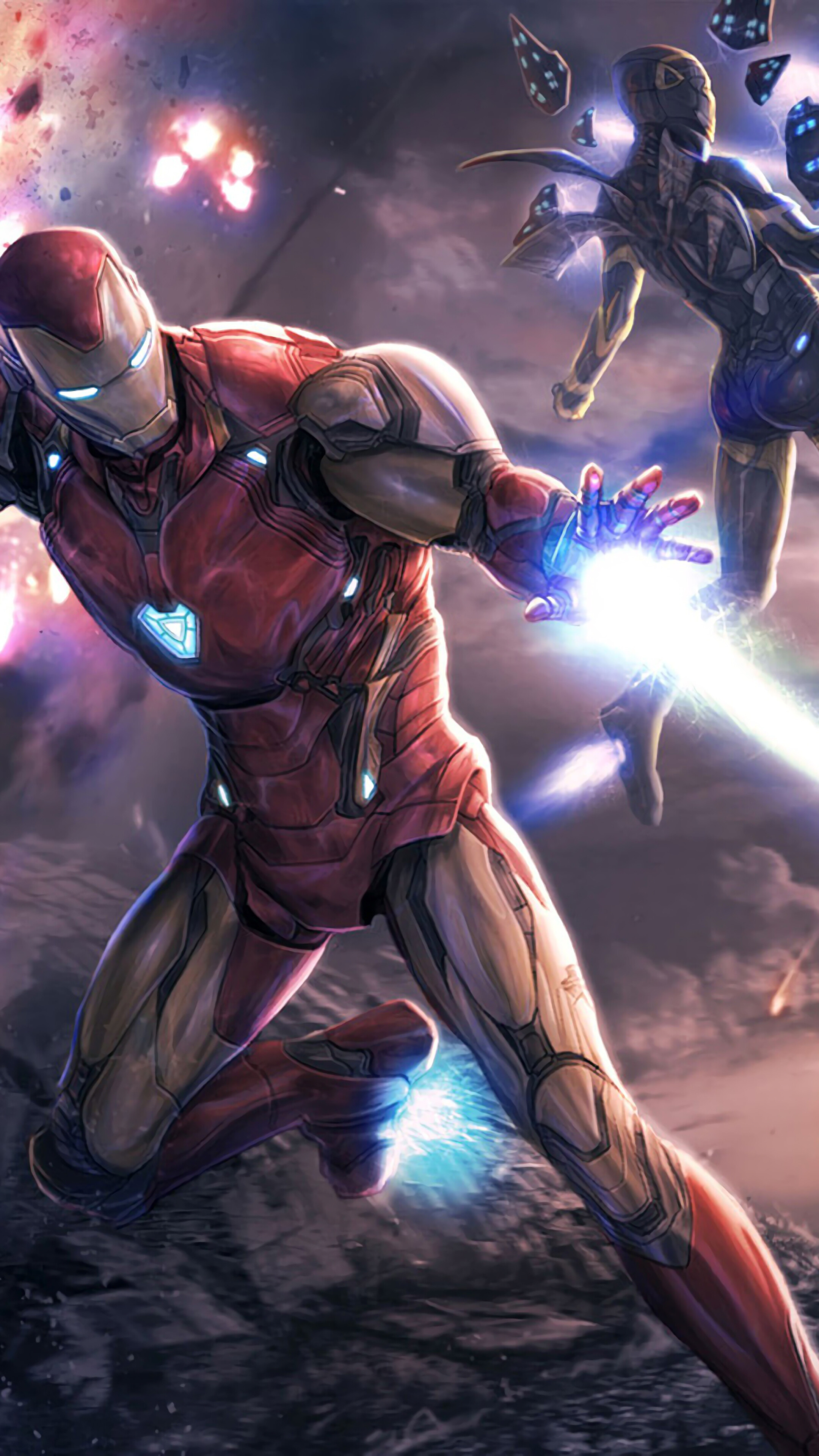 Iron Man and Iron Rescue in Avengers Endgame 4K HD Phone Wallpaper