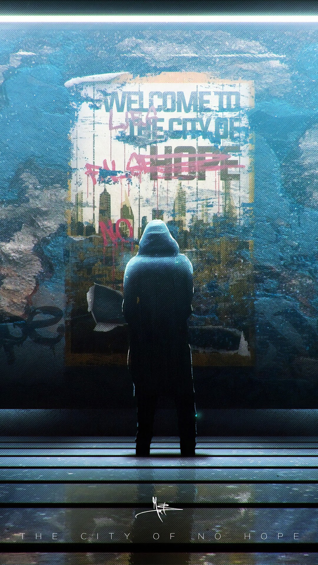 The City of No Hope Sci-Fi Art HD Phone Wallpaper