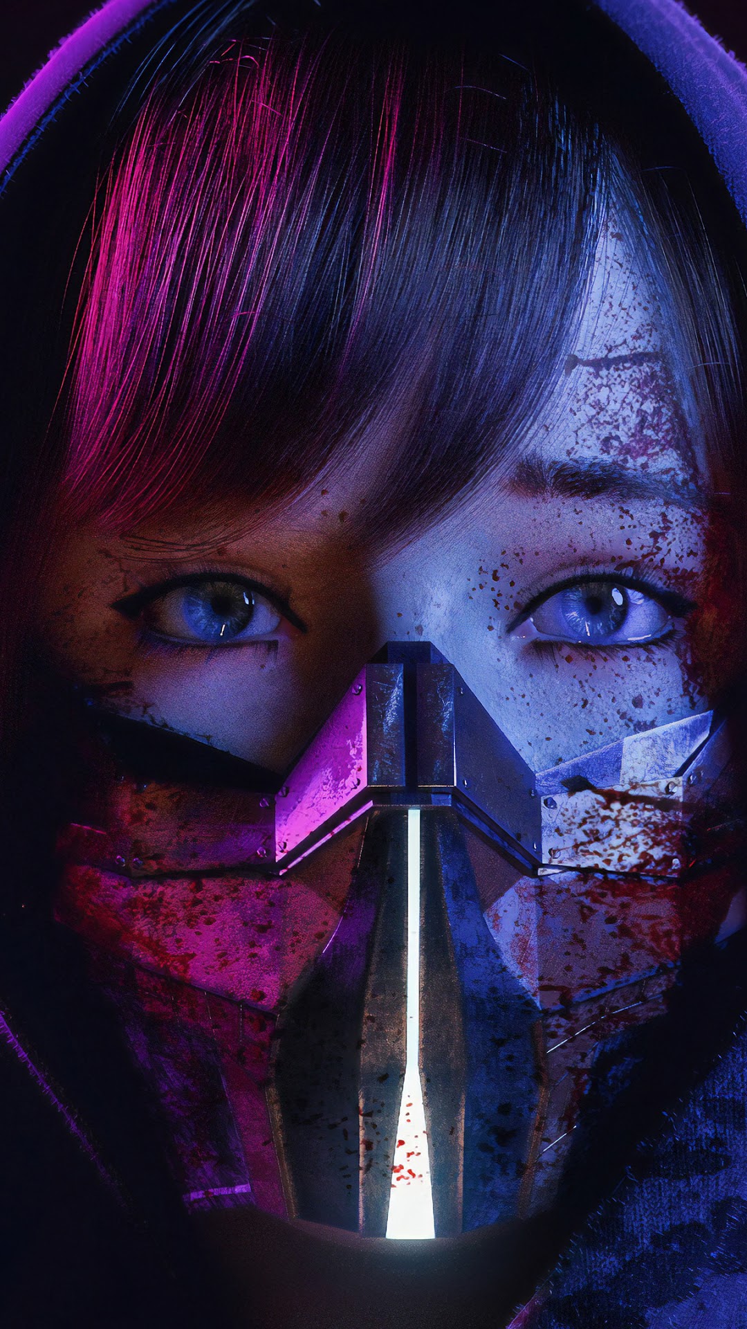 Girl with Sci-Fi Mask HD Phone Wallpaper