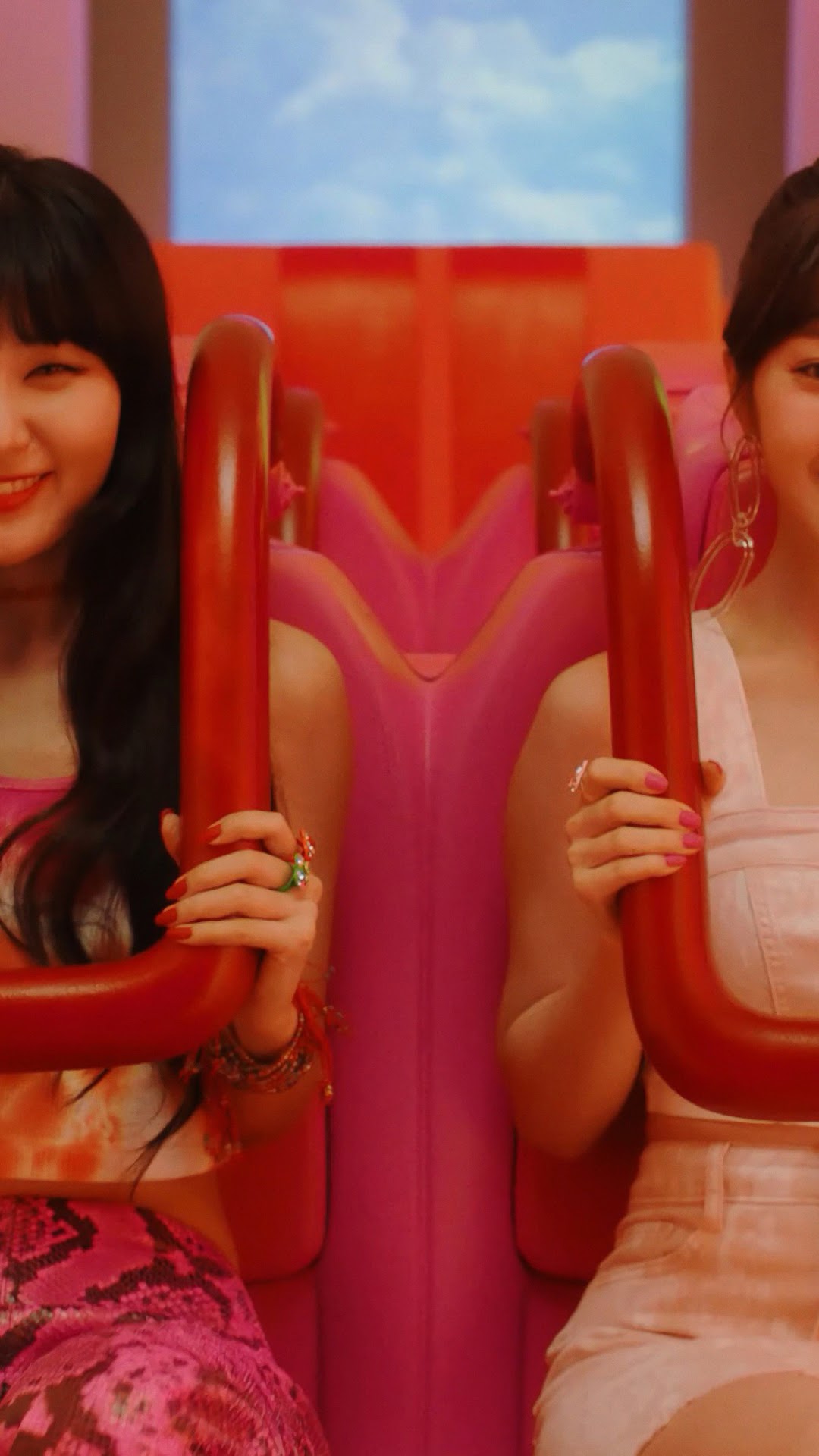 Red Velvet members Seulgi and Irene from Zimzalabim HD Phone Wallpaper