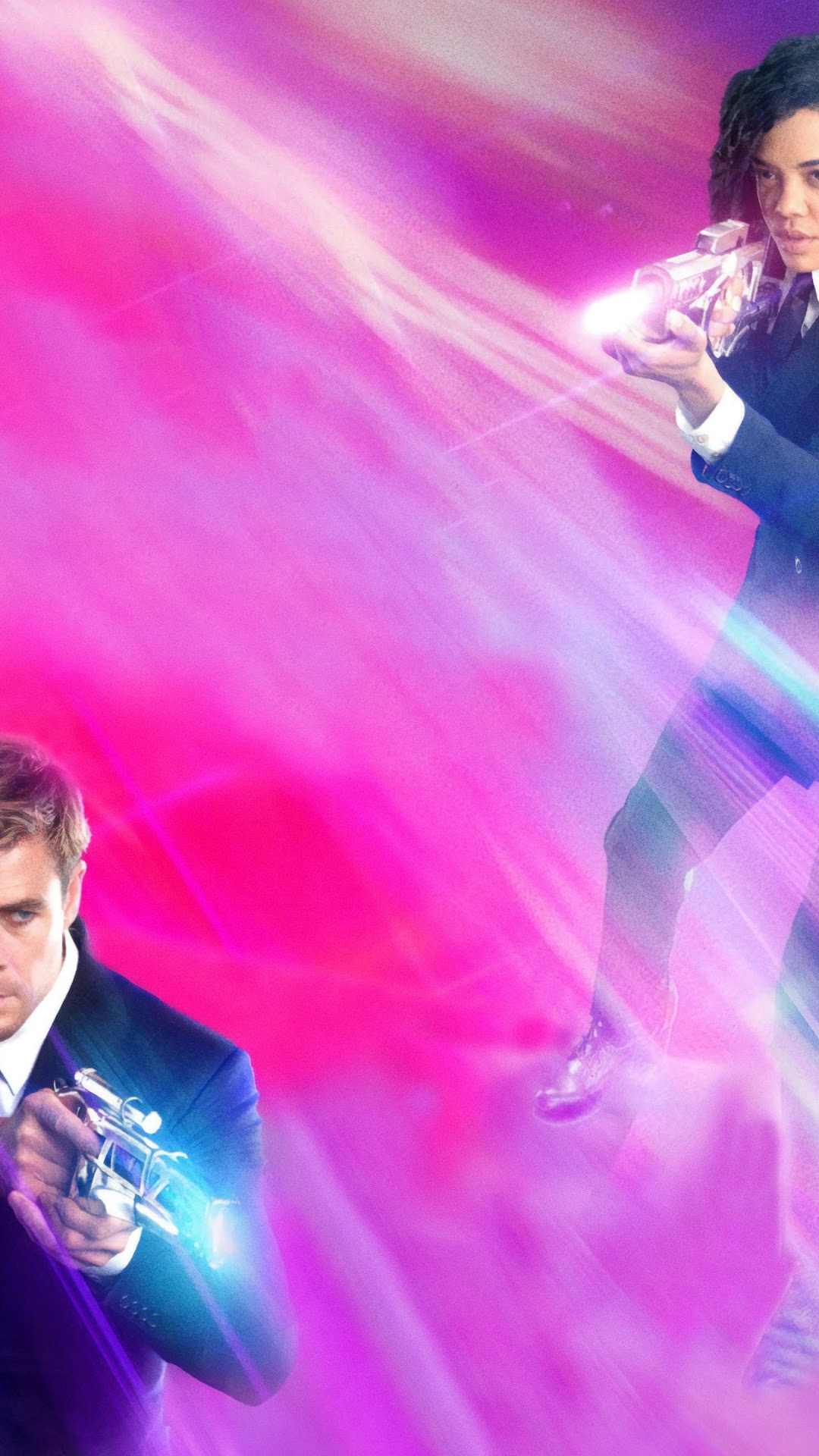Chris Hemsworth and Tessa Thompson in Men in Black International HD Phone Wallpaper