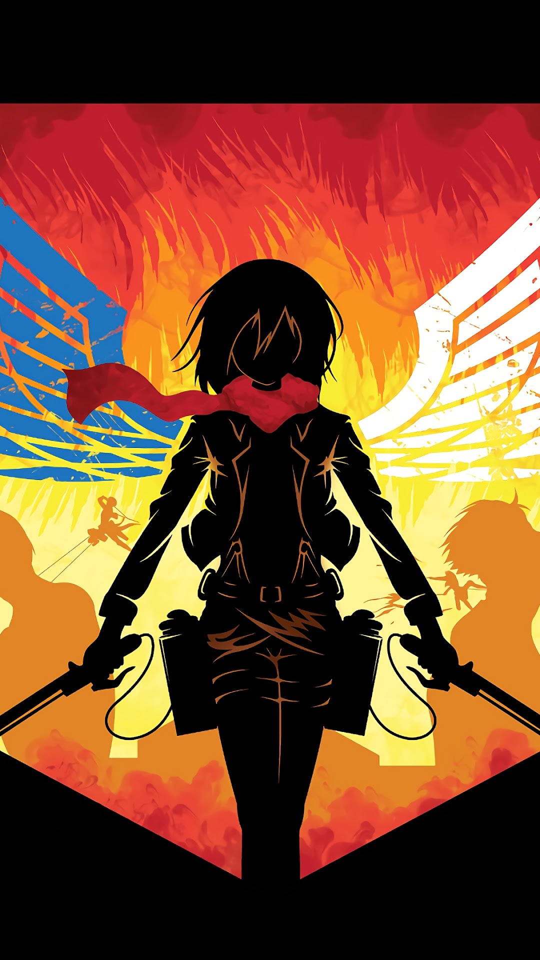 Mikasa Ackerman from Attack on Titan HD Phone Wallpaper