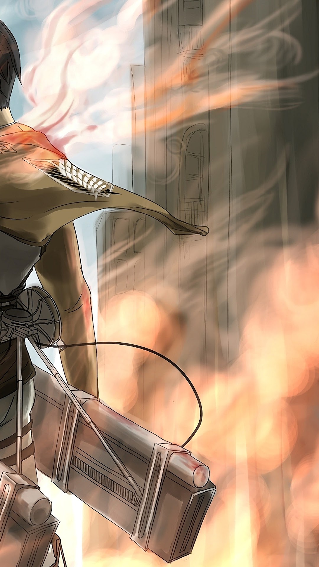 Mikasa Ackerman from Attack on Titan HD Phone Wallpaper