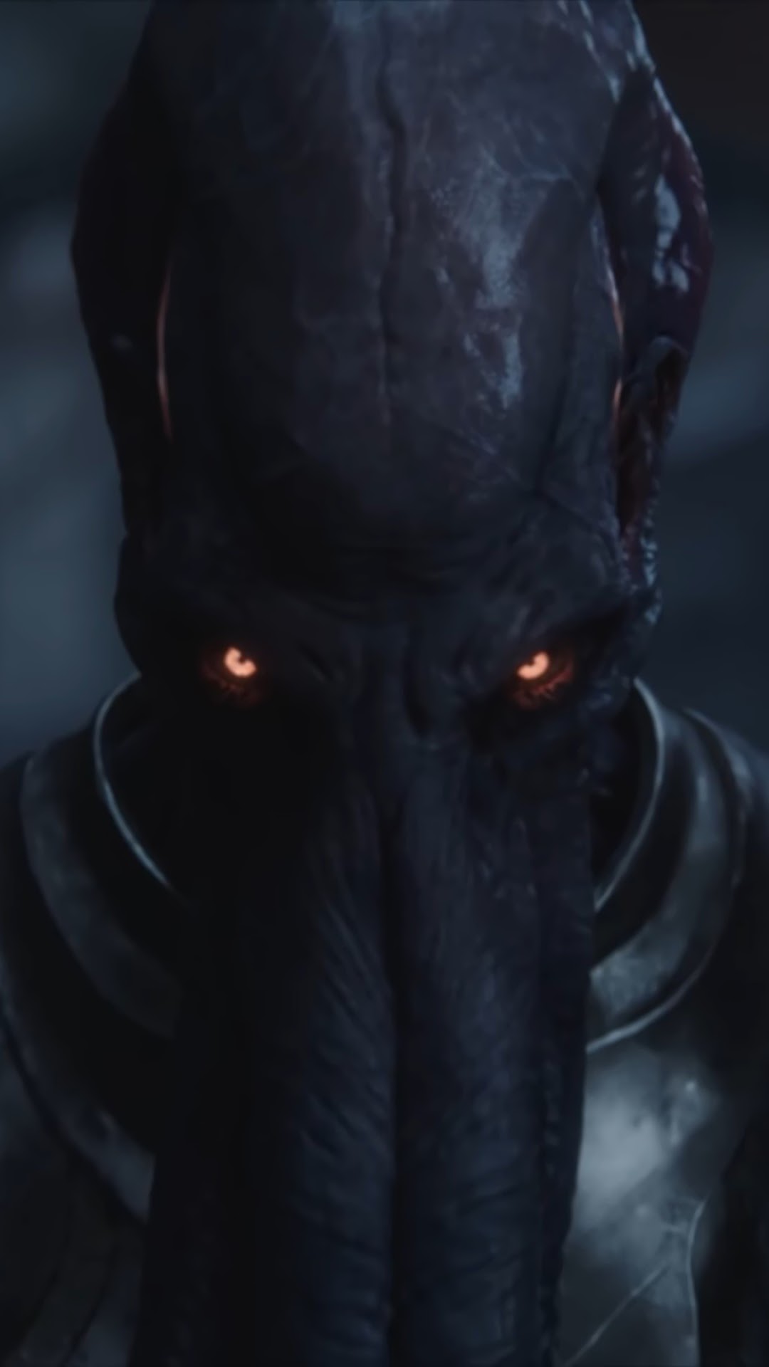 Baldur's Gate 3 character with glowing eyes HD Phone Wallpaper