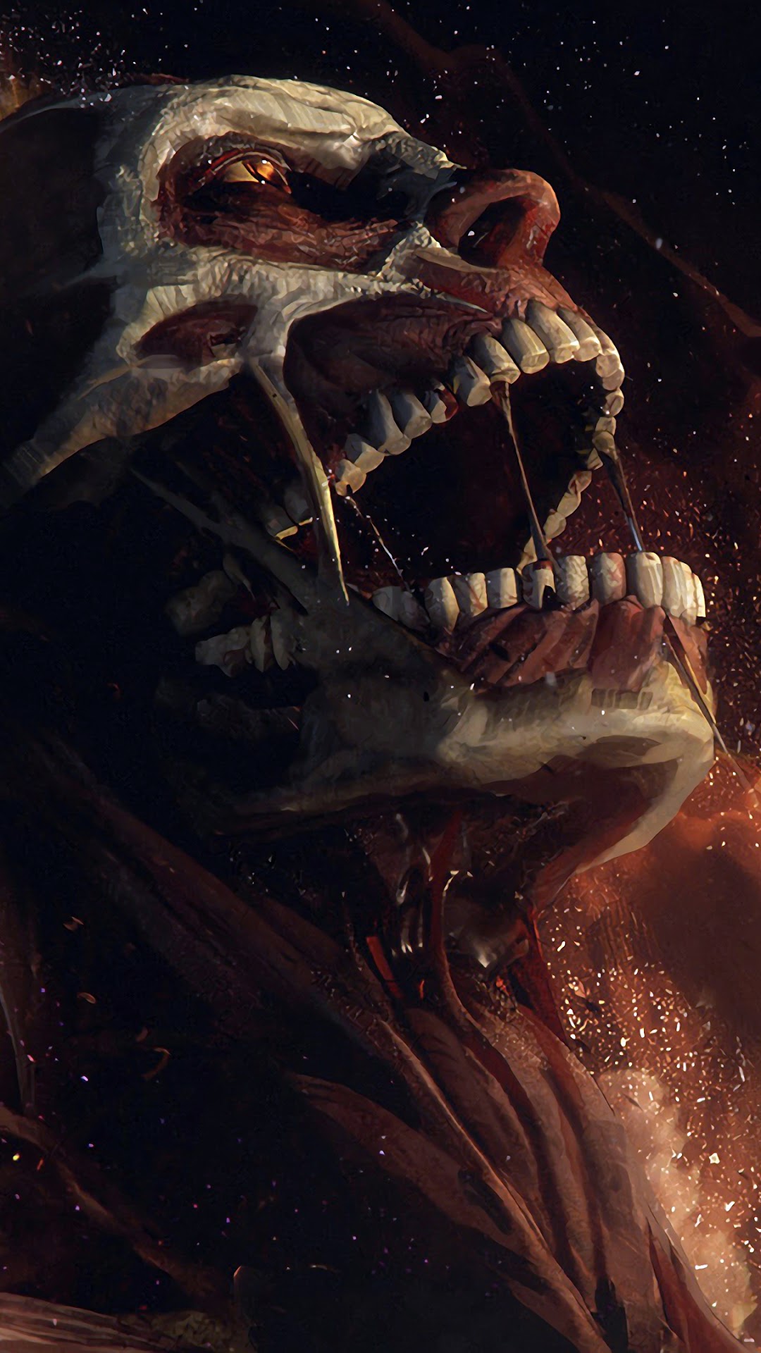 Colossal Titan from Attack on Titan HD Phone Wallpaper