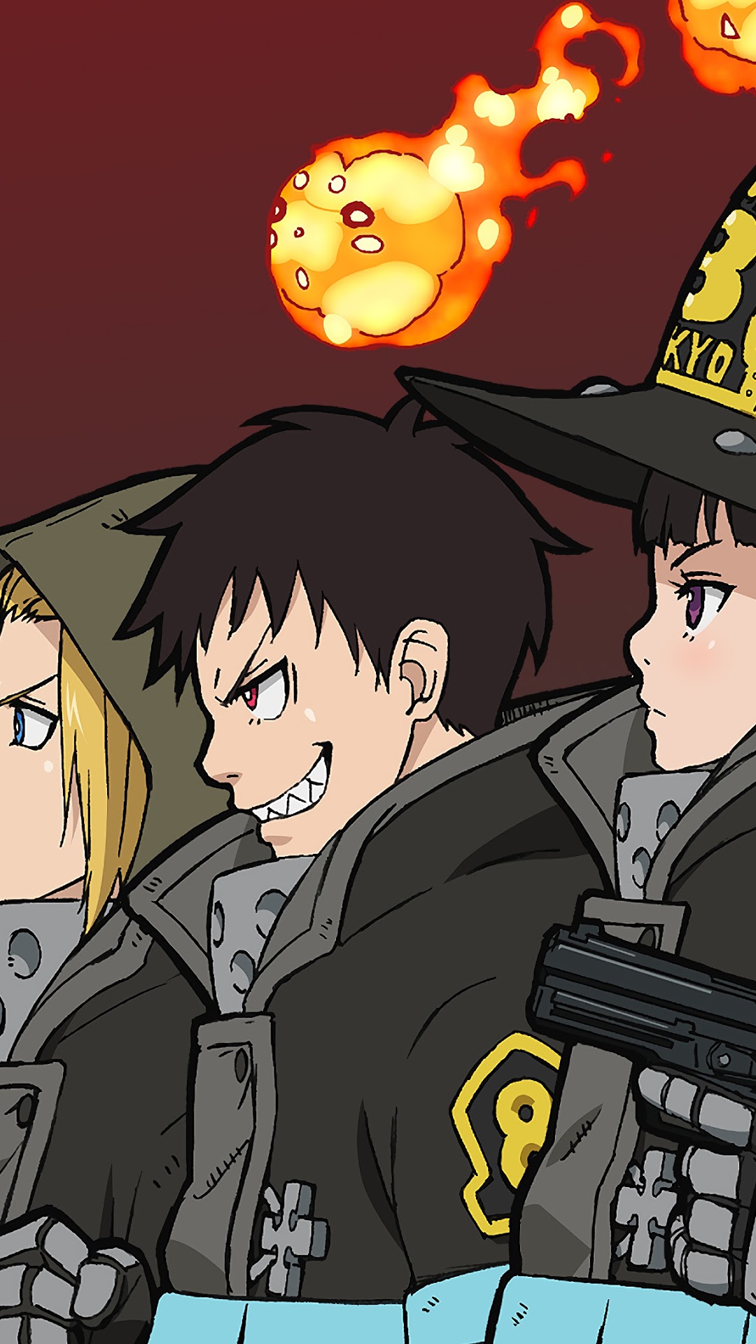 Shinra Kusakabe and Maki Oze from Fire Force HD Phone Wallpaper