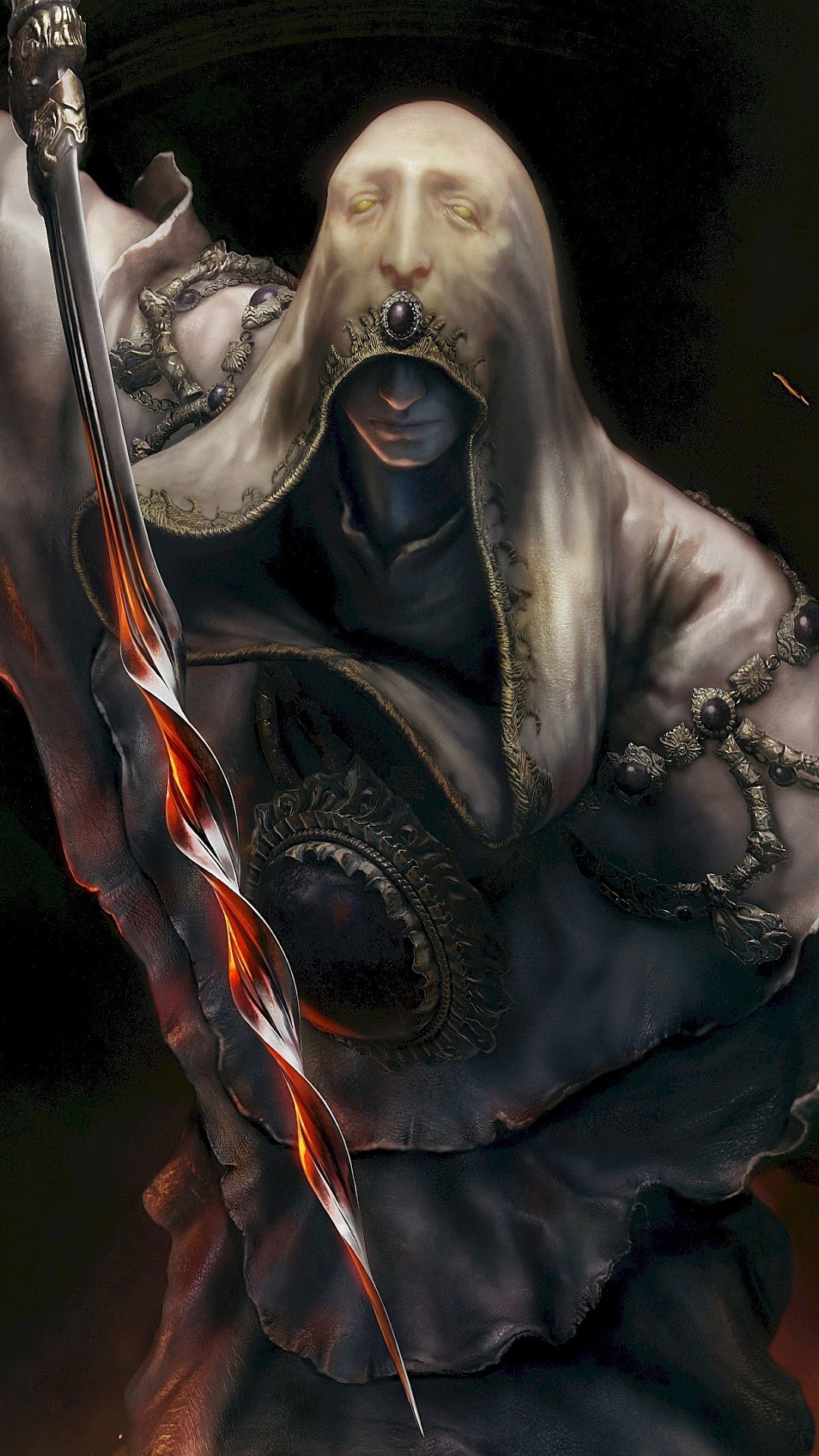 Elden Ring character with a staff HD Phone Wallpaper
