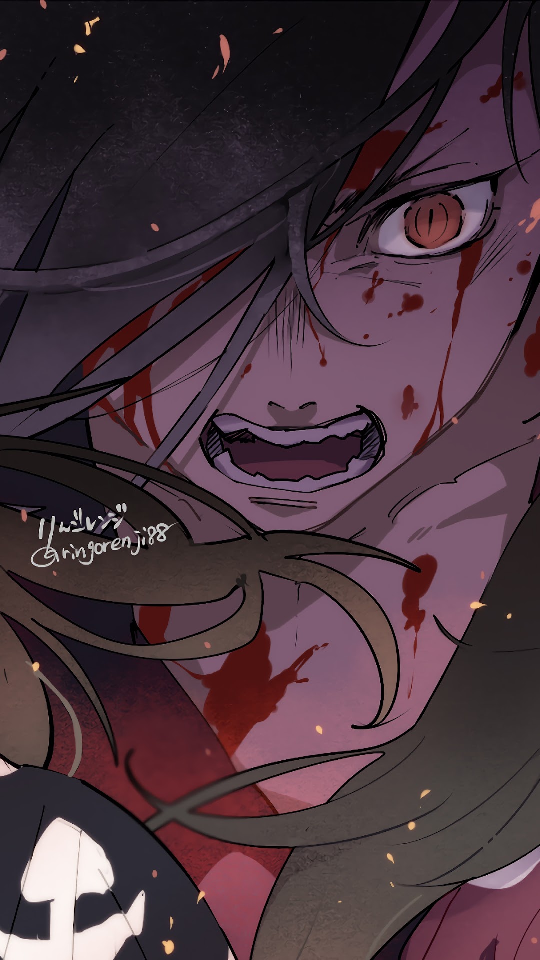 Hyakkimaru from Dororo covered in blood HD Phone Wallpaper