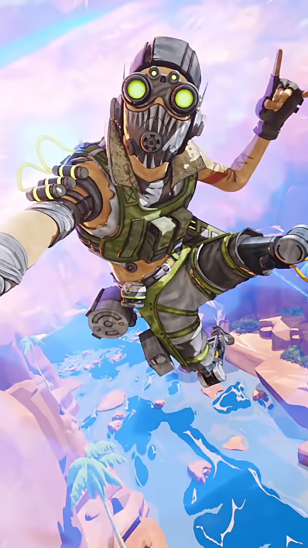 Octane from Apex Legends in mid-air HD Phone Wallpaper