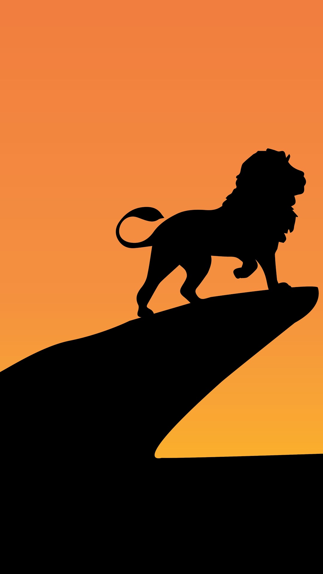 The Lion King minimalist silhouette HD Phone Wallpaper