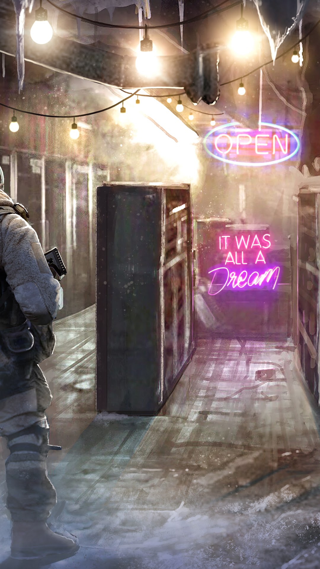 Wasteland 3 Neon Sign HD Phone Wallpaper