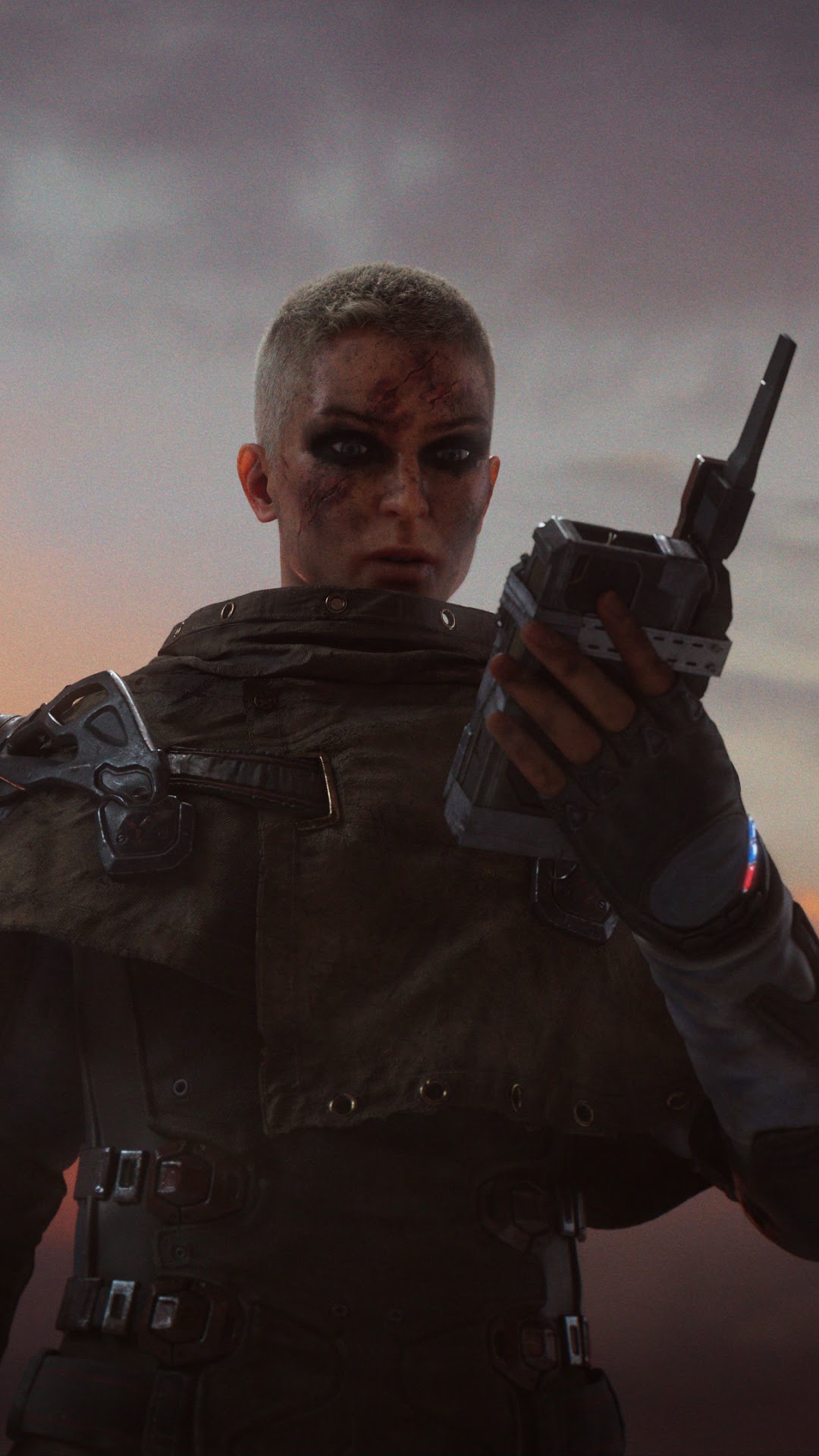 Outriders character with radio HD Phone Wallpaper