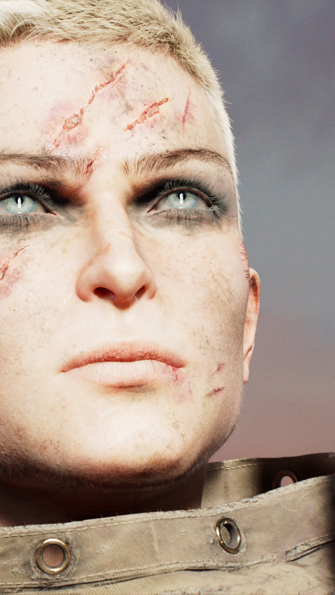 Woman with scars from Outriders HD Phone Wallpaper