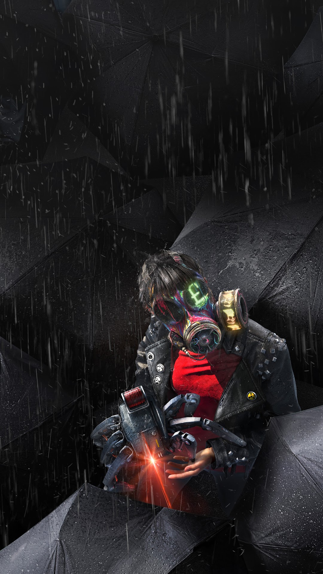 Character with gas mask in Watch Dogs Legion HD Phone Wallpaper