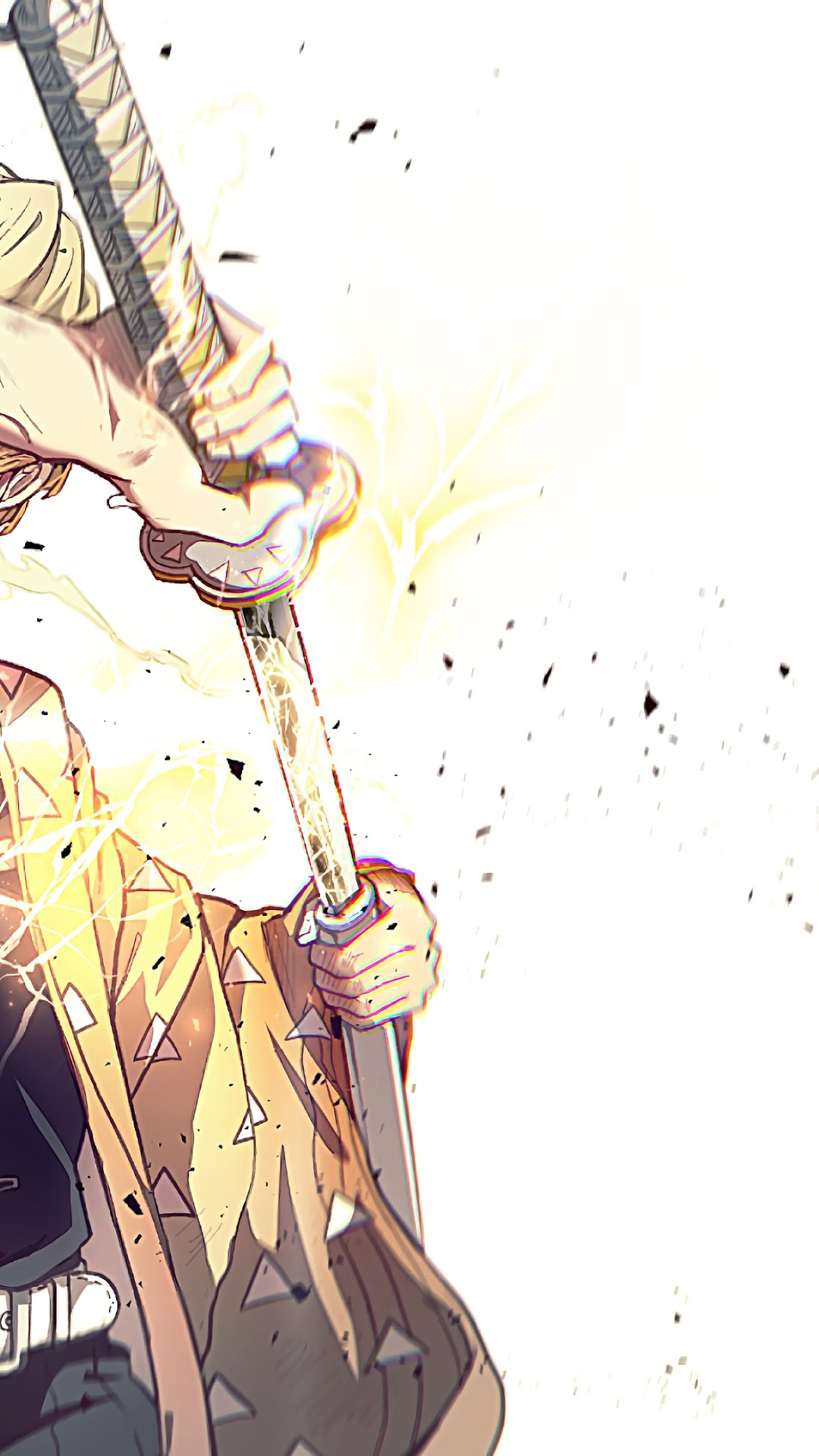 Zenitsu Agatsuma from Kimetsu no Yaiba HD Phone Wallpaper