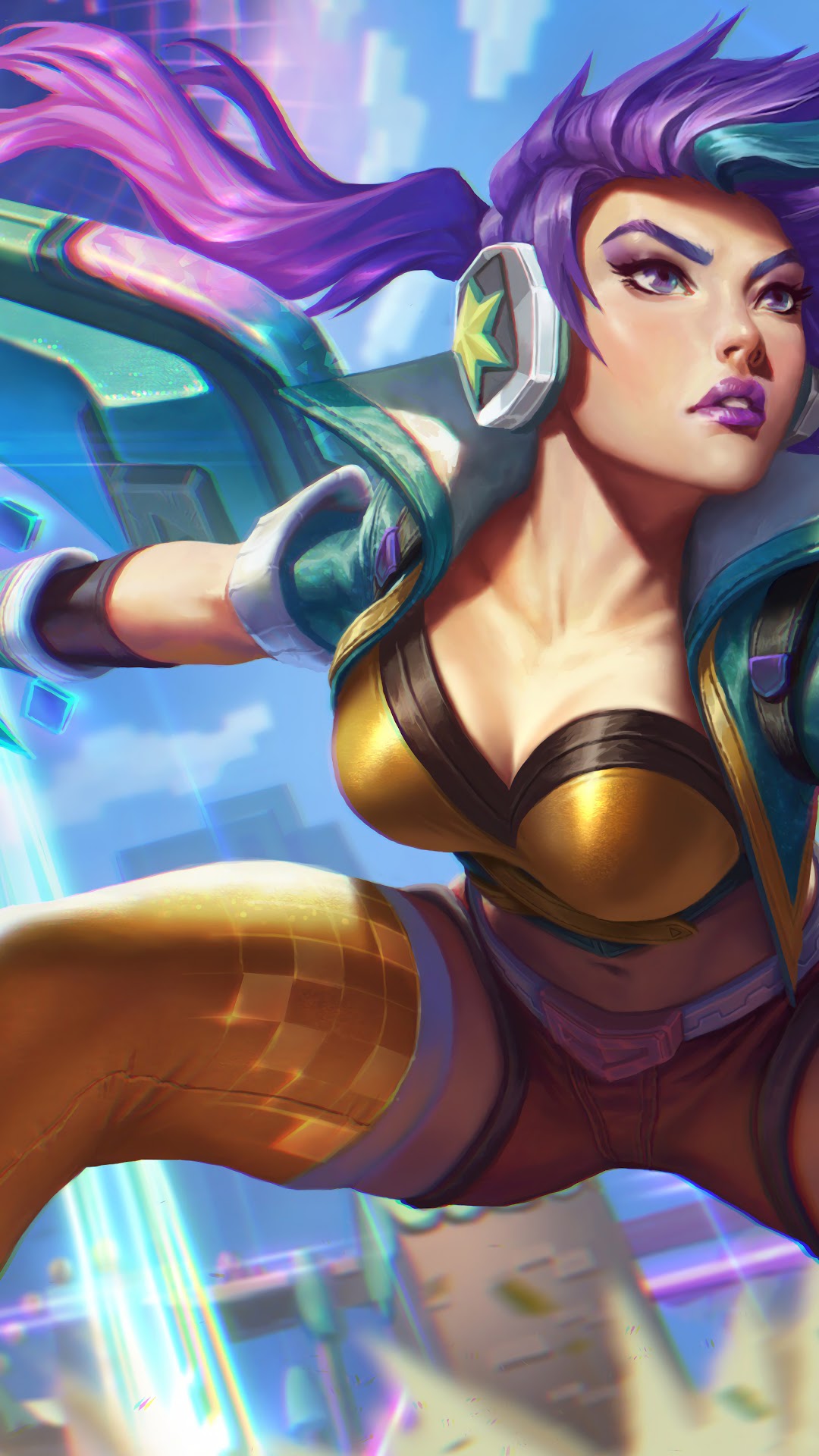 Arcade Kai'Sa from League of Legends HD Phone Wallpaper