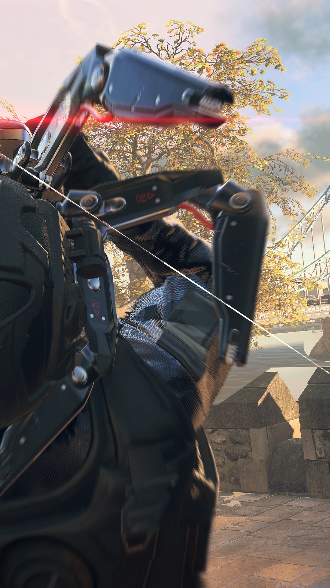 Watch Dogs Legion robot with bow and arrow HD Phone Wallpaper