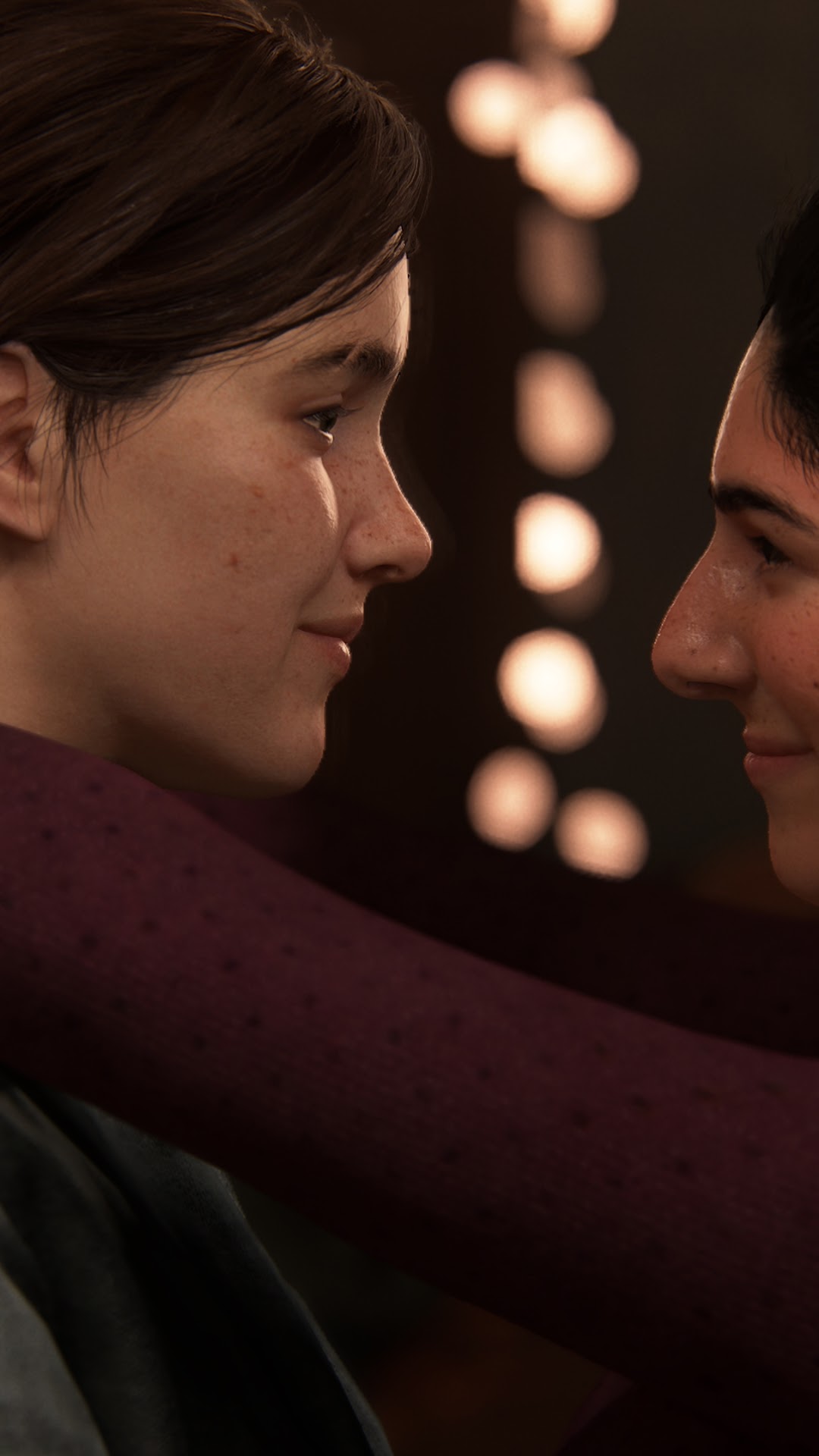 Ellie and Dina from The Last of Us Part 2 HD Phone Wallpaper