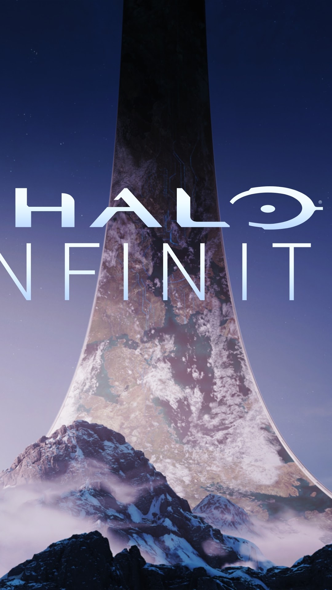Halo Infinite Ring and Mountains HD Phone Wallpaper